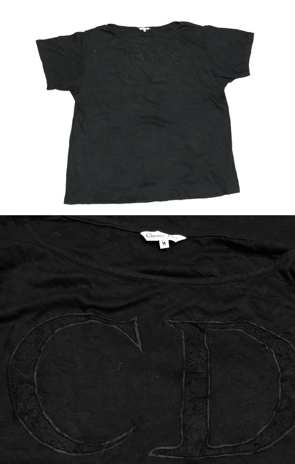 Christian Dior Monsieur × Vintage Vintage 90s Christian Dior Top Big Logo C.D Size M / US 6-8 / IT 42-44 - 1 Thumbnail