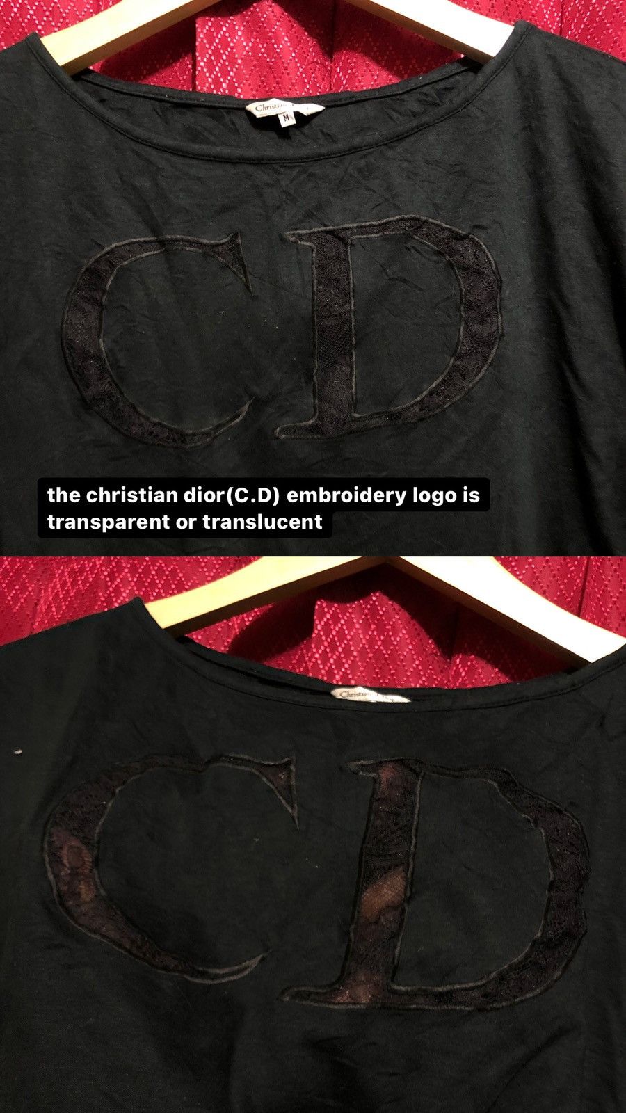 Christian Dior Monsieur × Vintage Vintage 90s Christian Dior Top Big Logo C.D Size M / US 6-8 / IT 42-44 - 11 Thumbnail