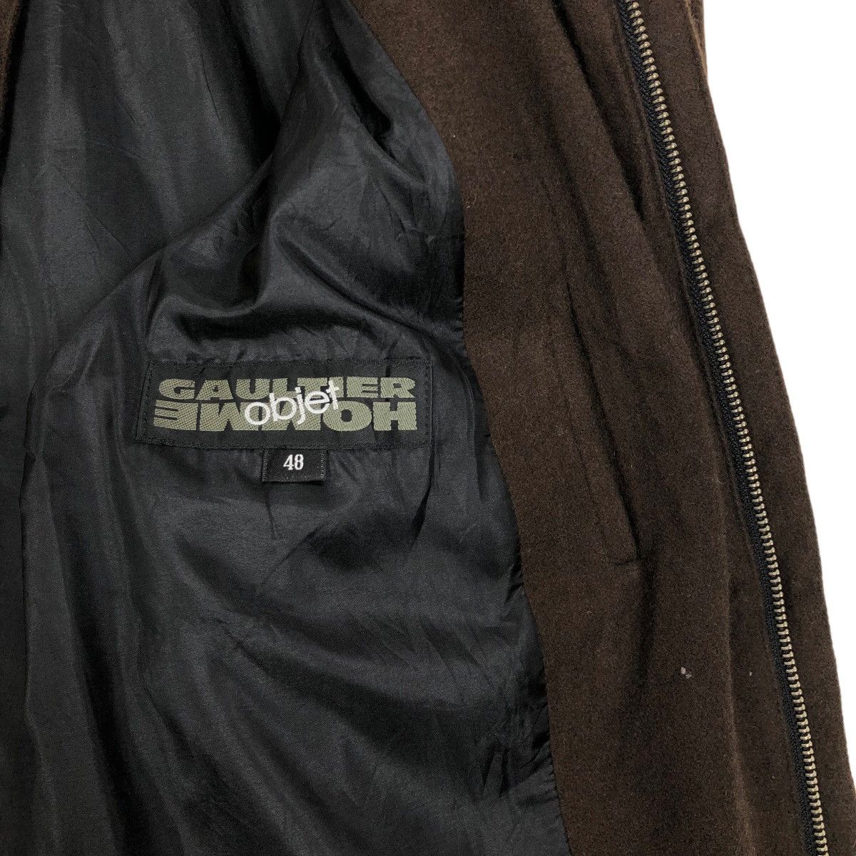 Gaultier Homme Objet Vintage 90s Gaultier Homme Objet Wool Carcoat Trench Coat Size US M / EU 48-50 / 2 - 9 Thumbnail