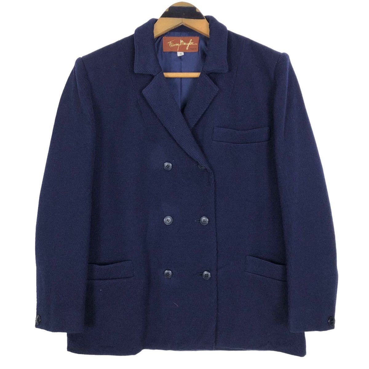 Mugler Vintage 90s Thierry Mugler Paris Wool Short Coat Size S / US 4 / IT 40 - 1 Thumbnail