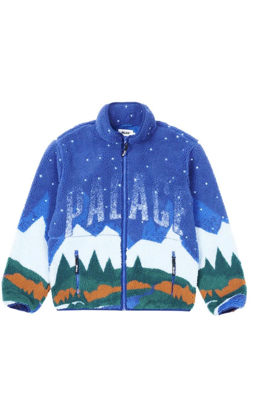 Palace PALACE PEAK FUNNEL FLEECE BLUE FW2022 SIZE LARGE NEW ...