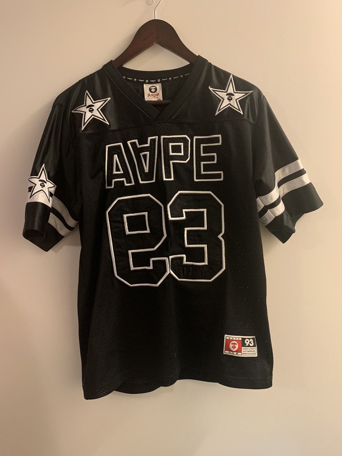 Aape Aape By A Bathing Ape 93 Football Jersey | Grailed Aape Aape By A Bathing Ape 93 Football Jersey | Grailed