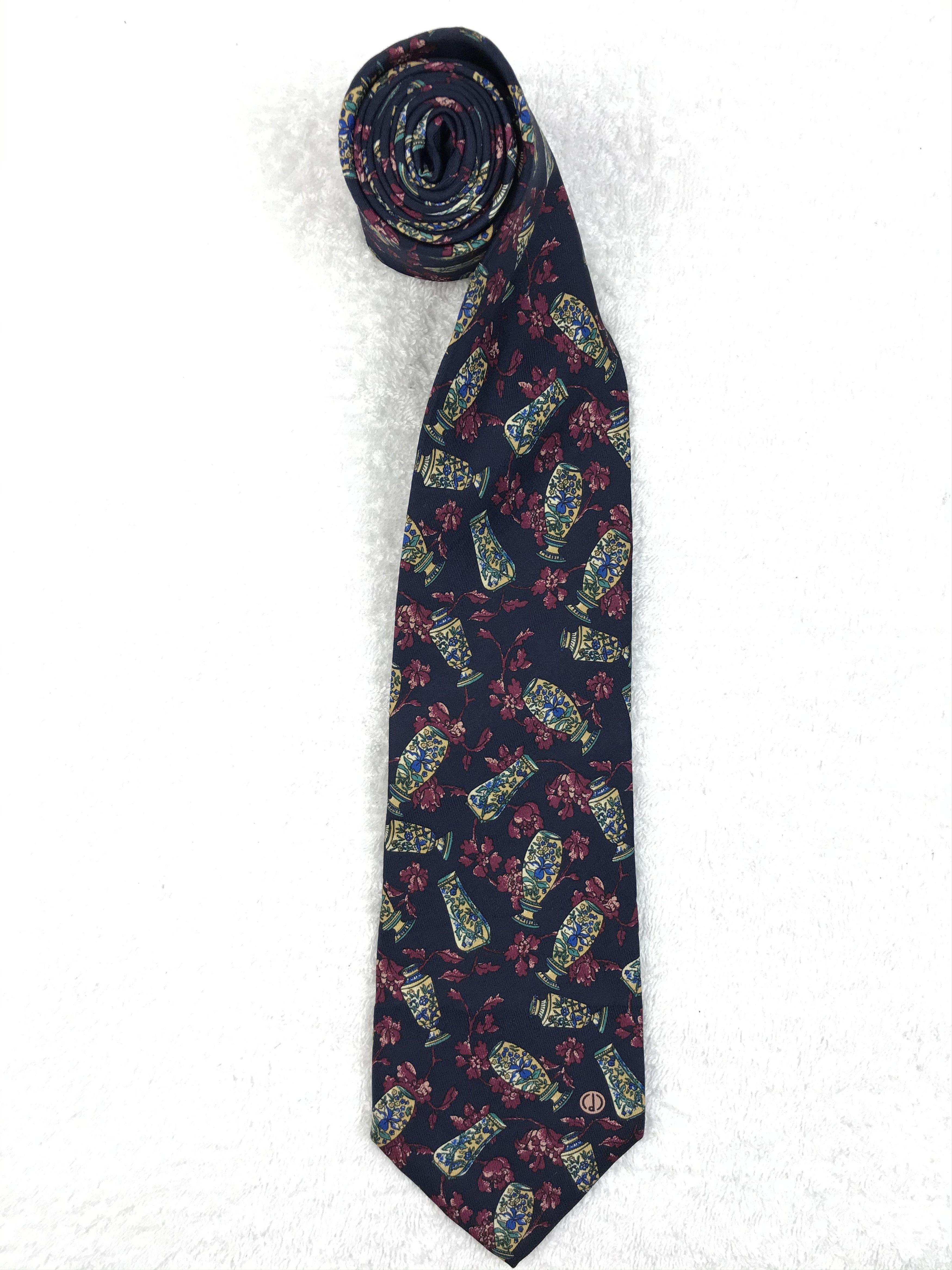 Alfred Dunhill × Vintage DH102 Vintage Alfred Dunhill Neck tie Pure Silk Size ONE SIZE - 2 Thumbnail
