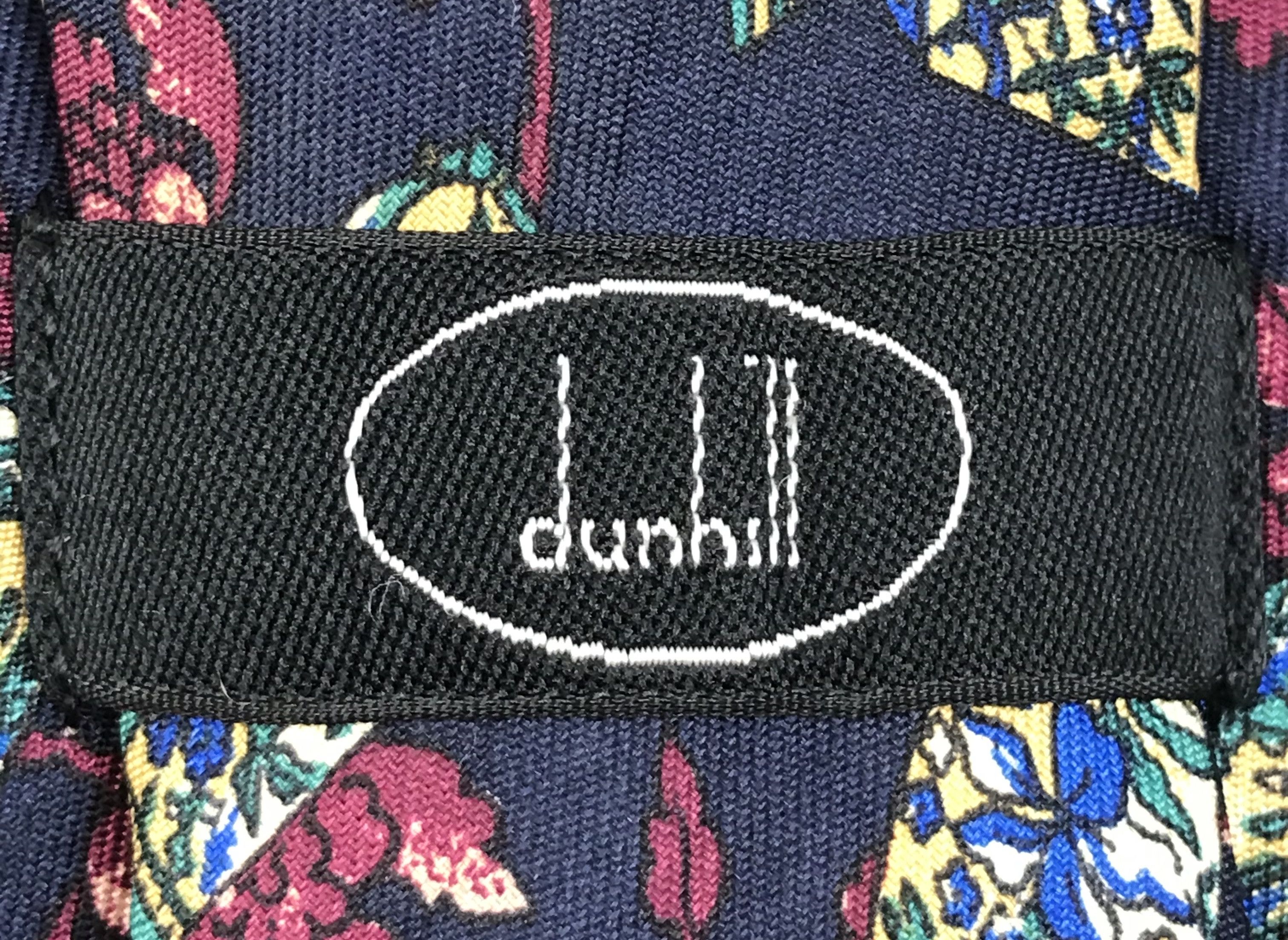 Alfred Dunhill × Vintage DH102 Vintage Alfred Dunhill Neck tie Pure Silk Size ONE SIZE - 12 Thumbnail