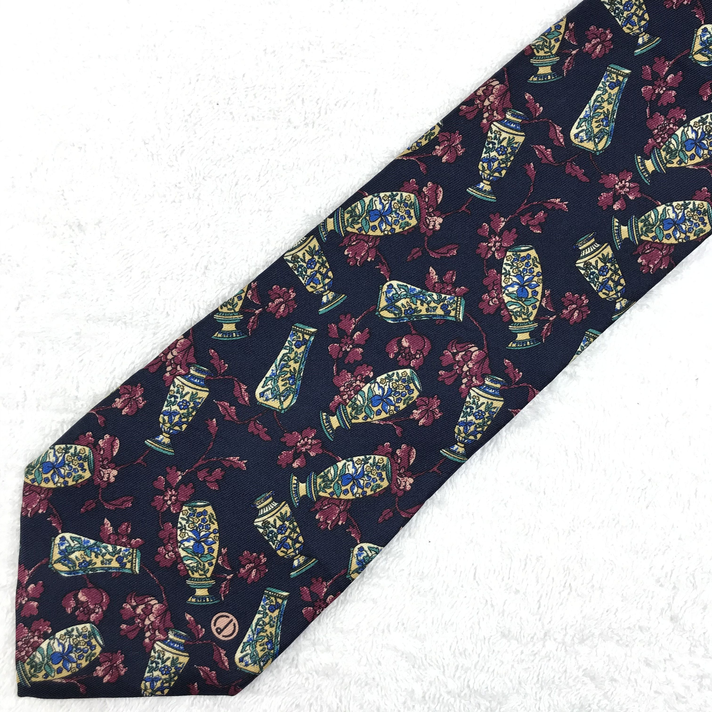 Alfred Dunhill × Vintage DH102 Vintage Alfred Dunhill Neck tie Pure Silk Size ONE SIZE - 8 Thumbnail