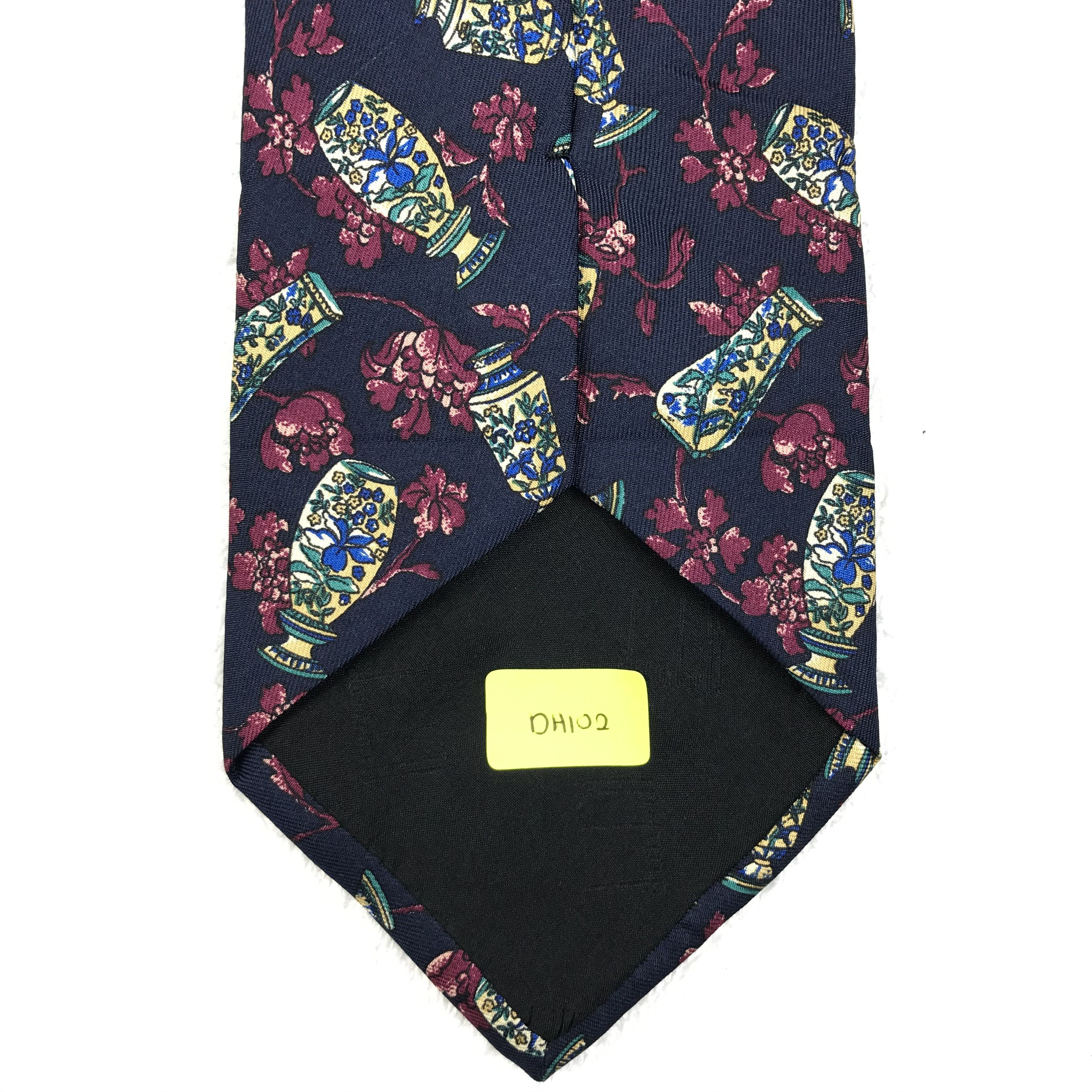 Alfred Dunhill × Vintage DH102 Vintage Alfred Dunhill Neck tie Pure Silk Size ONE SIZE - 13 Thumbnail