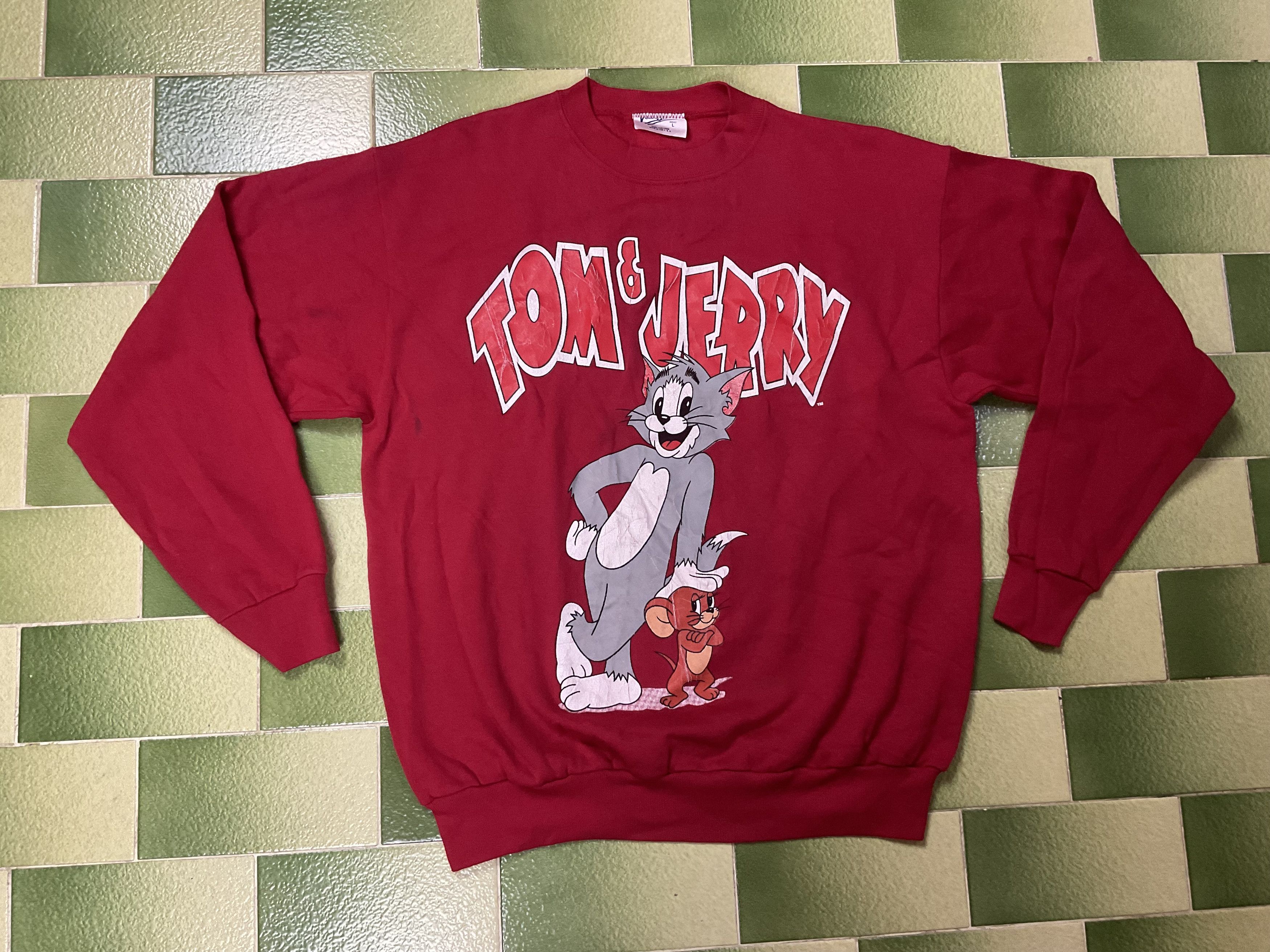 Cartoon Network Vintage 90s Tom & Jerry Cartoon Crewneck Sweatshirt Size US L / EU 52-54 / 3 - 1 Thumbnail