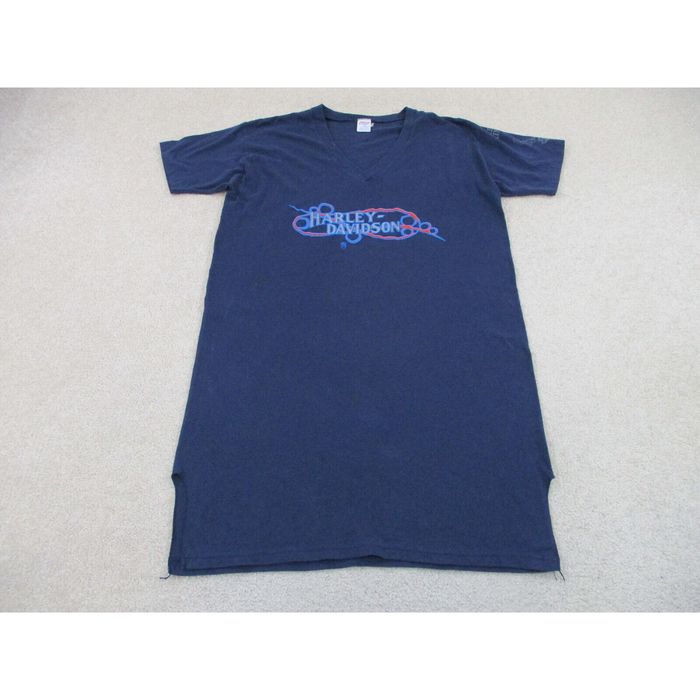 Harley Davidson VINTAGE Harley Davidson Dress Women Extra Large Blue
