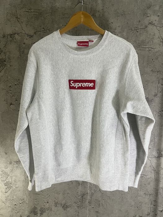 Supreme box logo online crewneck white