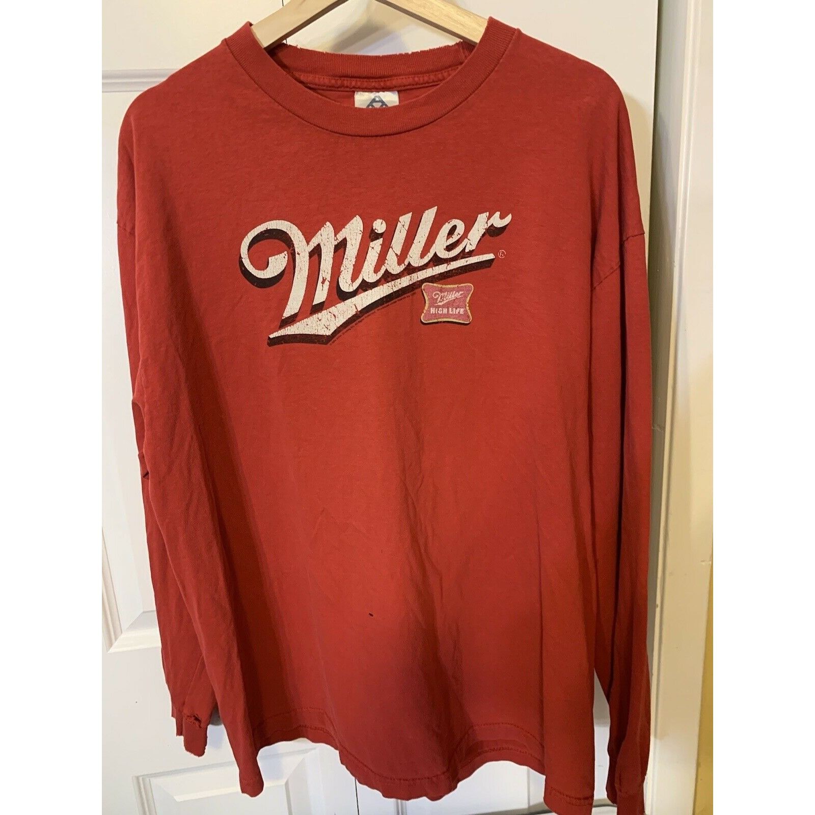 AAA Vintage distressed Miller Beer High Life Men’s Sz XL Long Sl Size US XL / EU 56 / 4 - 3 Thumbnail