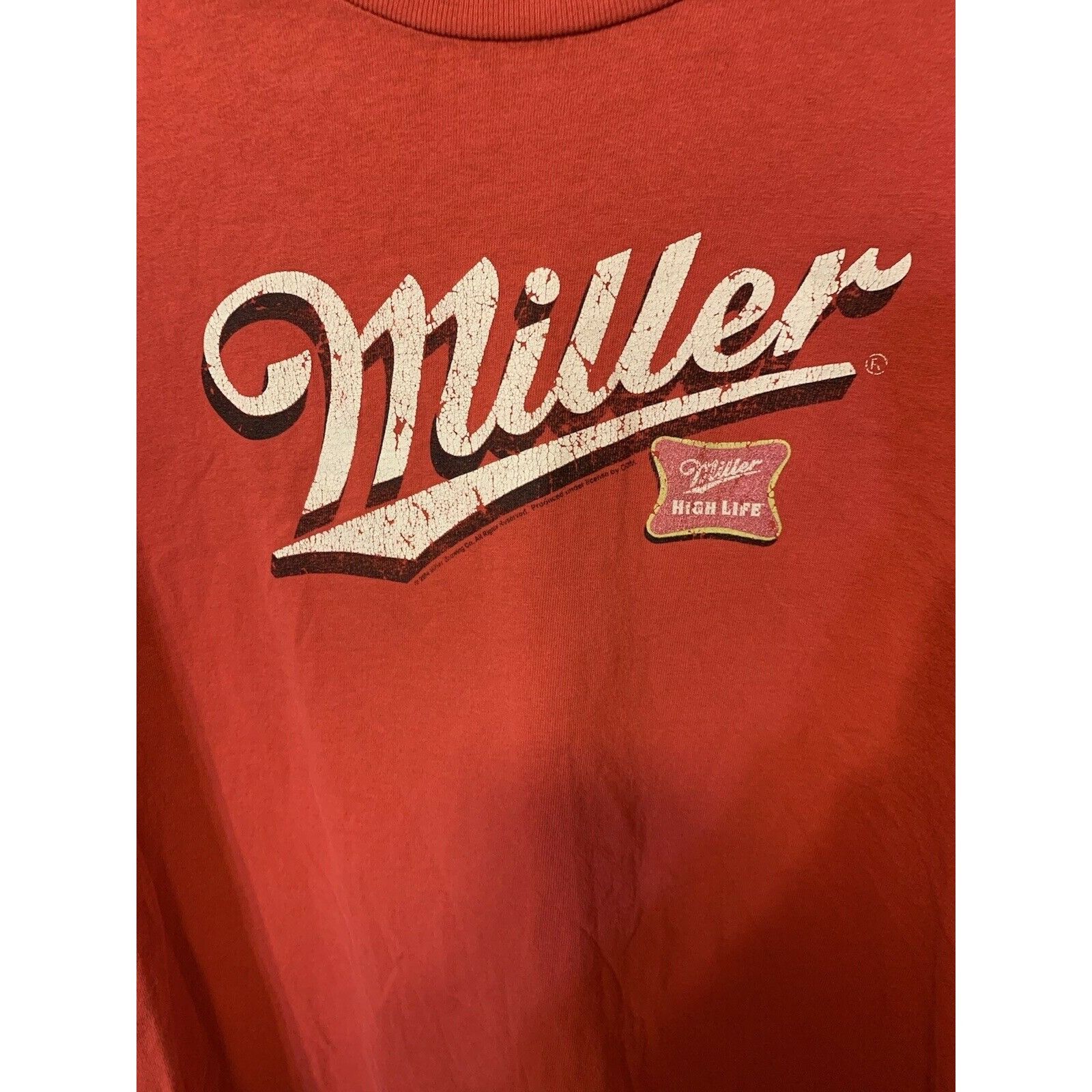 AAA Vintage distressed Miller Beer High Life Men’s Sz XL Long Sl Size US XL / EU 56 / 4 - 5 Thumbnail