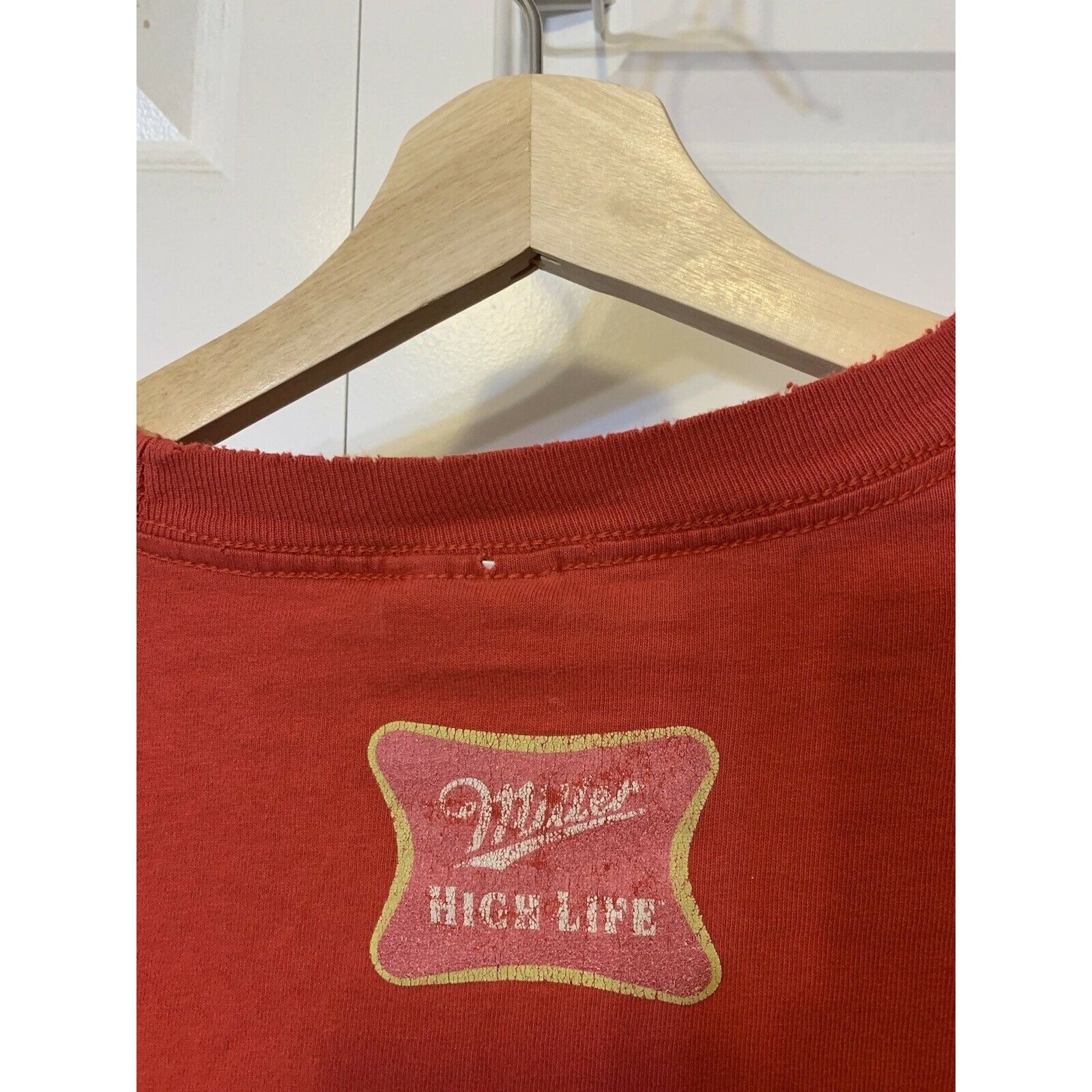 AAA Vintage distressed Miller Beer High Life Men’s Sz XL Long Sl Size US XL / EU 56 / 4 - 9 Thumbnail