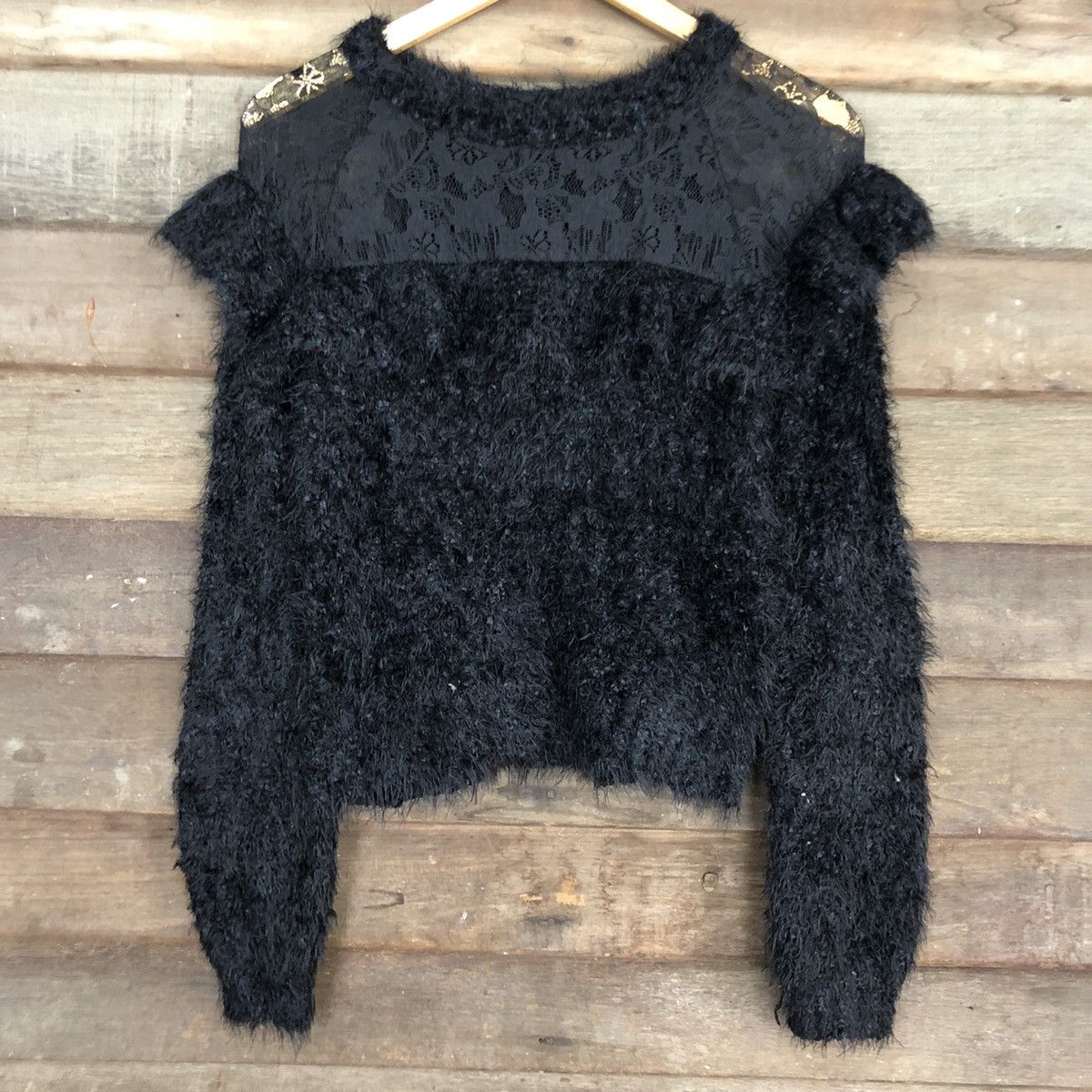 Homespun Knitwear × Japanese Brand W.closet Black Mohair Shag Shaggy Knitwear #0528 Size M / US 6-8 / IT 42-44 - 8 Thumbnail
