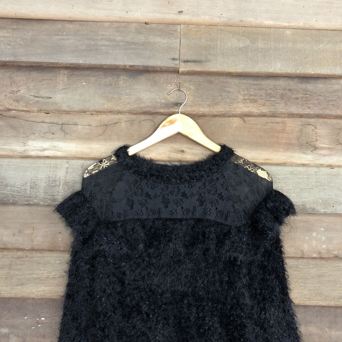 Homespun Knitwear × Japanese Brand W.closet Black Mohair Shag Shaggy Knitwear #0528 Size M / US 6-8 / IT 42-44 - 2 Thumbnail
