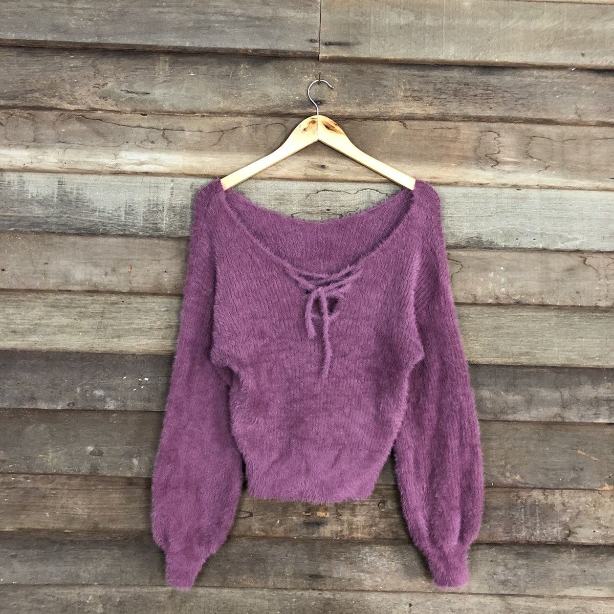 Homespun Knitwear Nice Claup Purple Mohair Soft Fur Shag Shaggy Knitwear #0524 Size M / US 6-8 / IT 42-44 - 1 Thumbnail