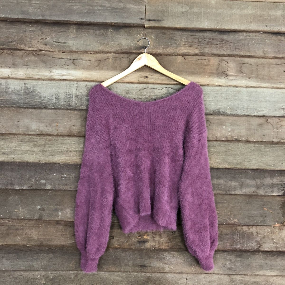 Homespun Knitwear Nice Claup Purple Mohair Soft Fur Shag Shaggy Knitwear #0524 Size M / US 6-8 / IT 42-44 - 10 Thumbnail