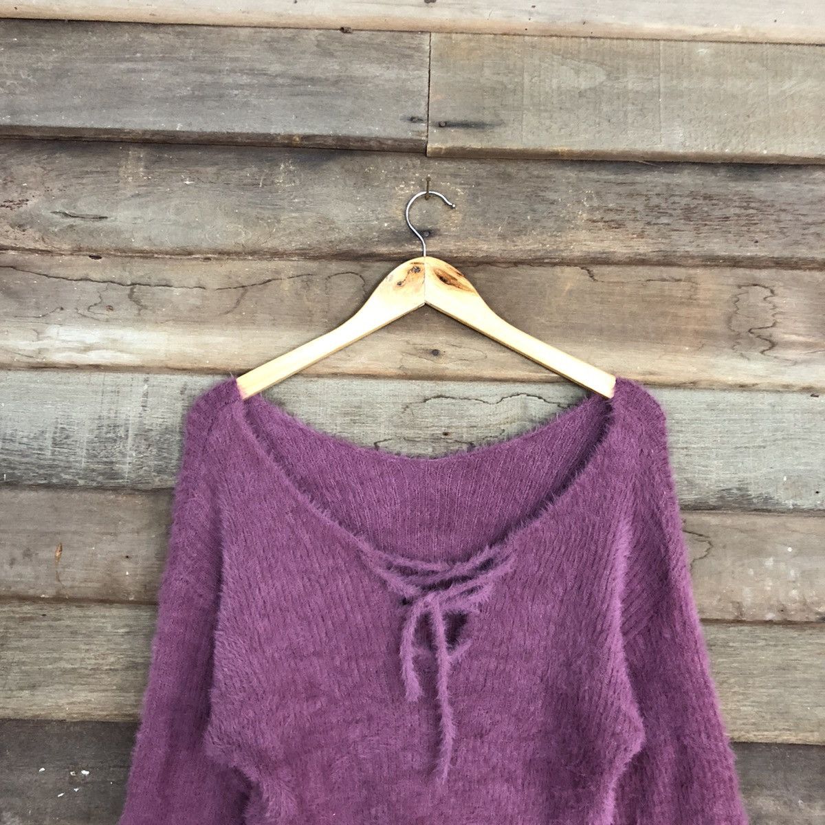 Homespun Knitwear Nice Claup Purple Mohair Soft Fur Shag Shaggy Knitwear #0524 Size M / US 6-8 / IT 42-44 - 2 Thumbnail