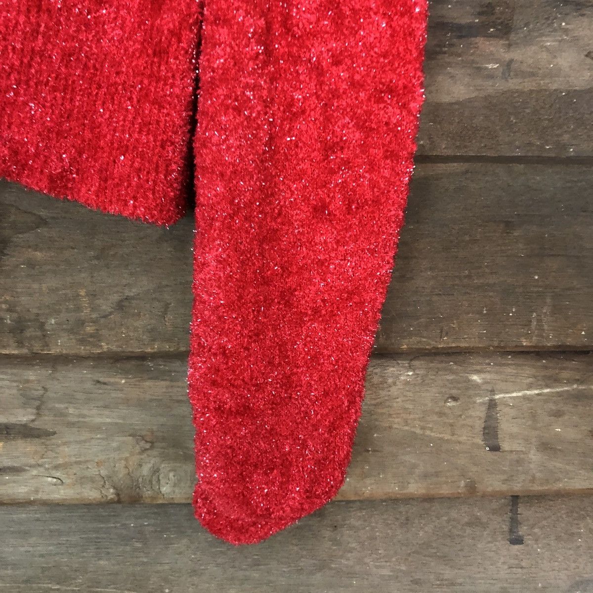 Homespun Knitwear × Japanese Brand Fur Fur Red Mohair Shag Shaggy Cardigan Knitwear #0521 Size S / US 4 / IT 40 - 4 Thumbnail