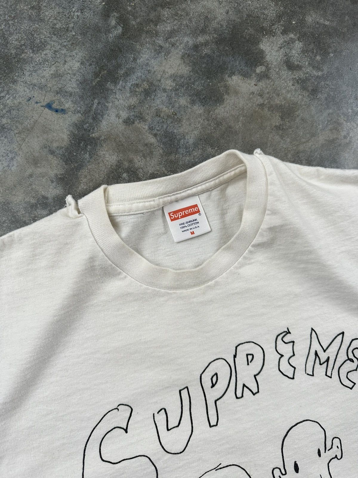 Supreme Supreme "I Don't Want To Go To School Today" Tee SS15 White Size US M / EU 48-50 / 2 - 3 Thumbnail