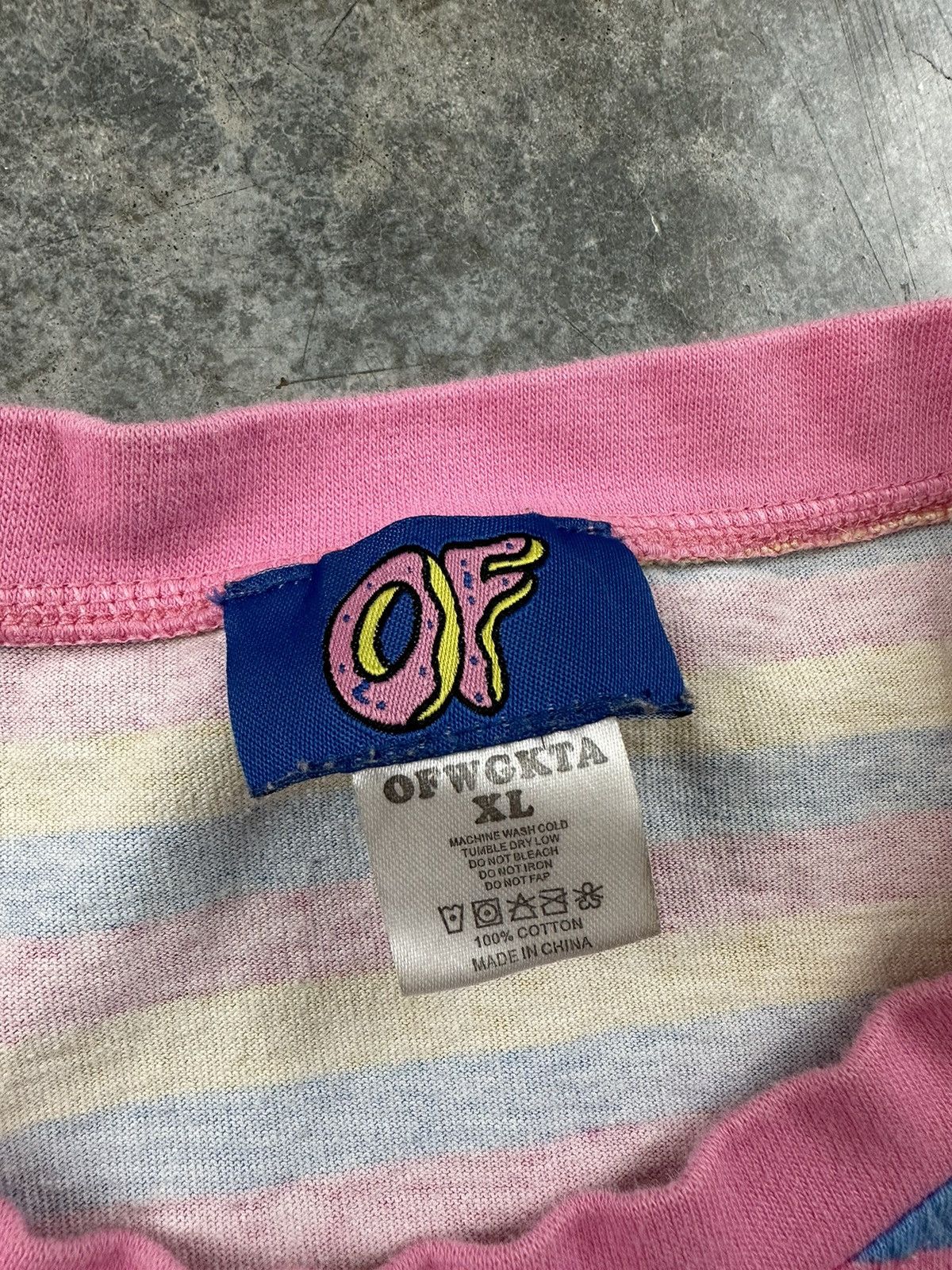 Odd Future Odd Future Striped Embroidered Center Logo Tee Sz. XL Size US XL / EU 56 / 4 - 4 Thumbnail