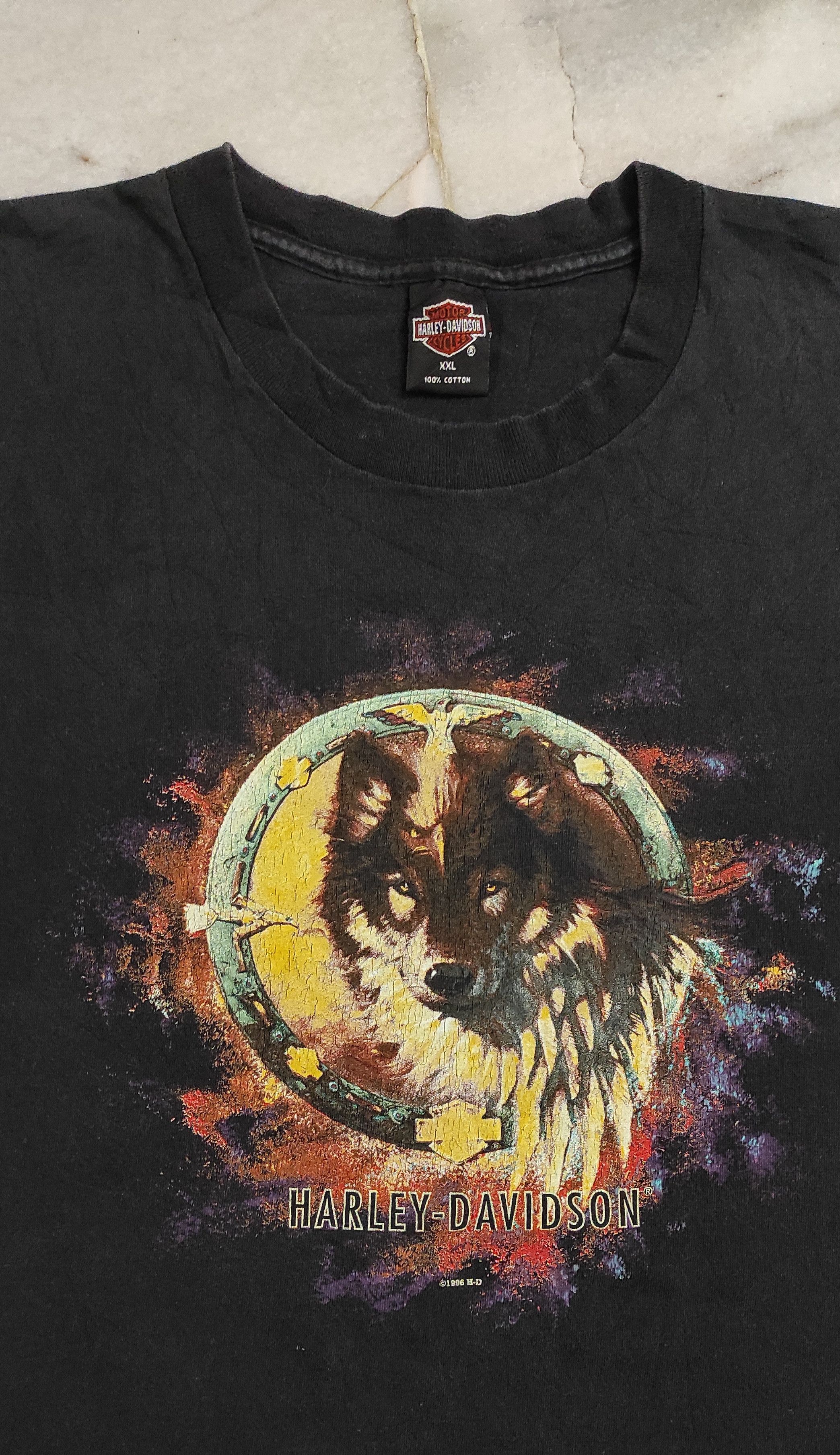 Harley Davidson Vintage 1996 Harley Davidson FOX Eagle 3D graphics tee Size US XXL / EU 58 / 5 - 10 Thumbnail