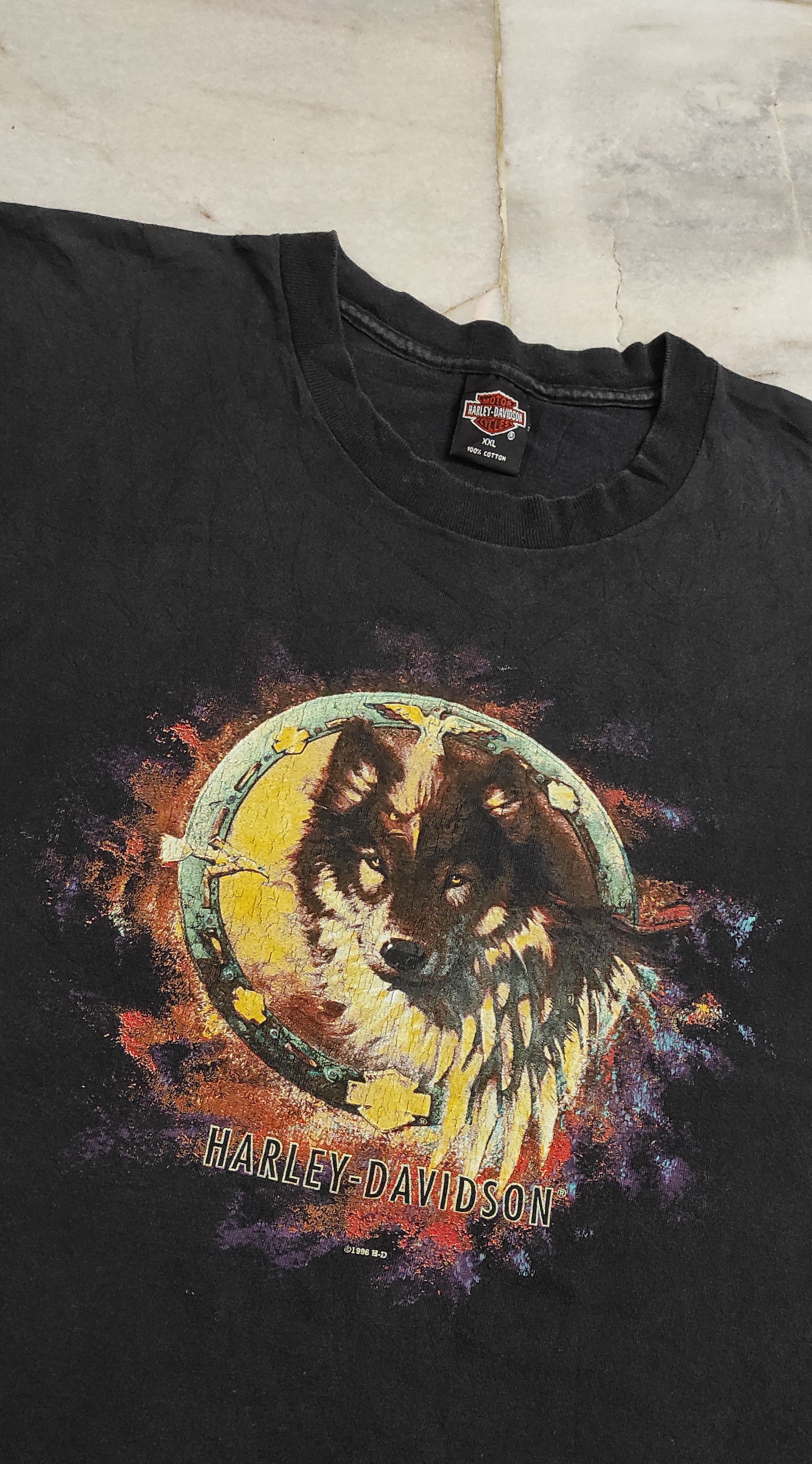 Harley Davidson Vintage 1996 Harley Davidson FOX Eagle 3D graphics tee Size US XXL / EU 58 / 5 - 7 Thumbnail