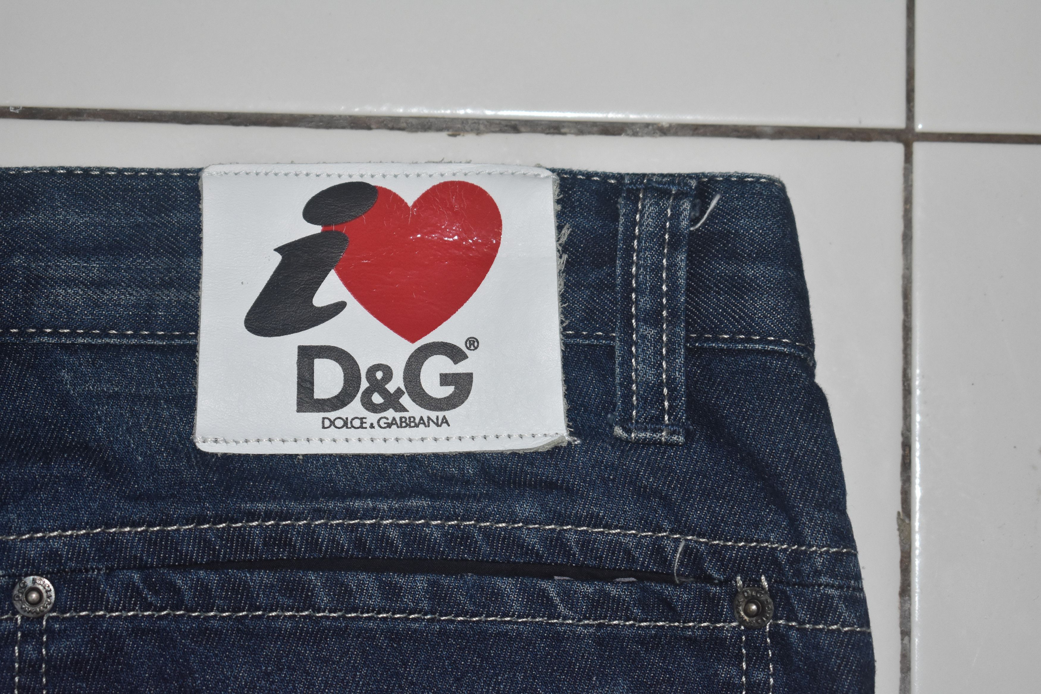 Designer × Dolce & Gabbana Dolce & Gabbana I Love D&G Jeans Size US 32 / EU 48 - 3 Thumbnail