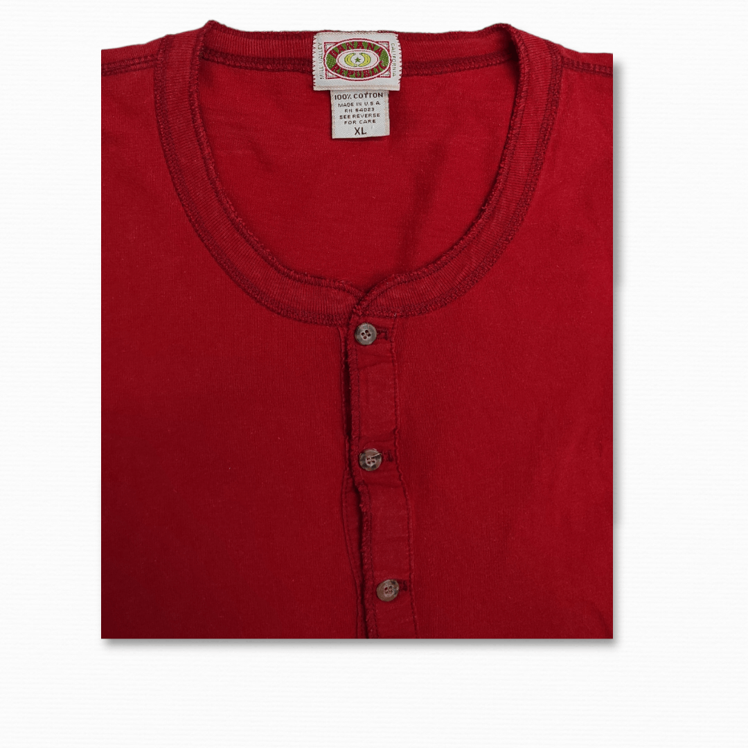 Banana Republic Vintage 80's BANANA REPUBLIC Safari Henley neck 4 buttons Size US XL / EU 56 / 4 - 3 Thumbnail