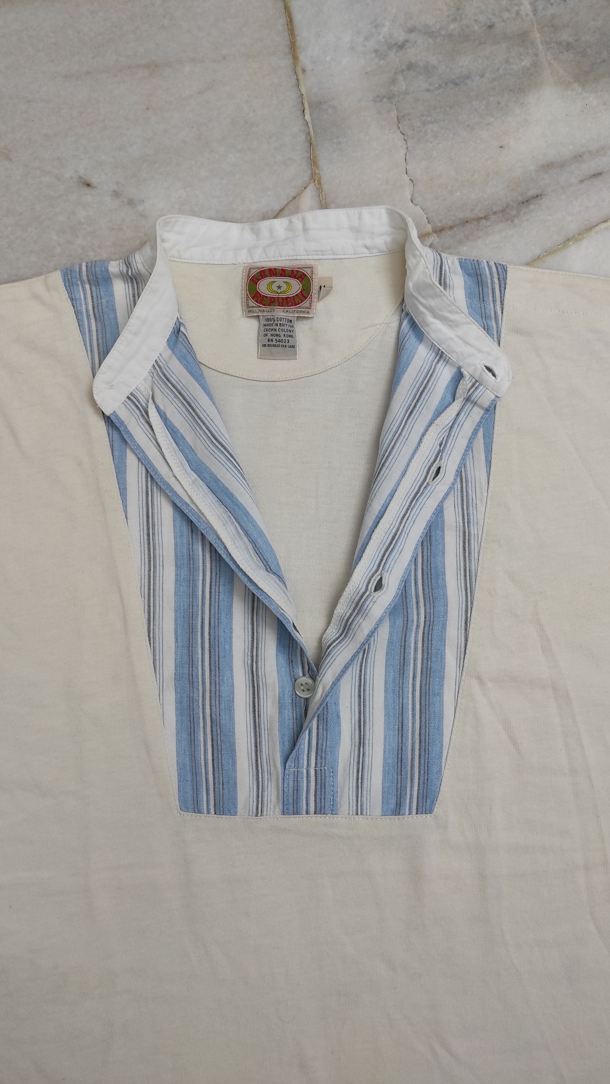 Banana Republic Vintage 80's BANANA REPUBLIC Henley patch Titanic shirt Size US M / EU 48-50 / 2 - 13 Thumbnail