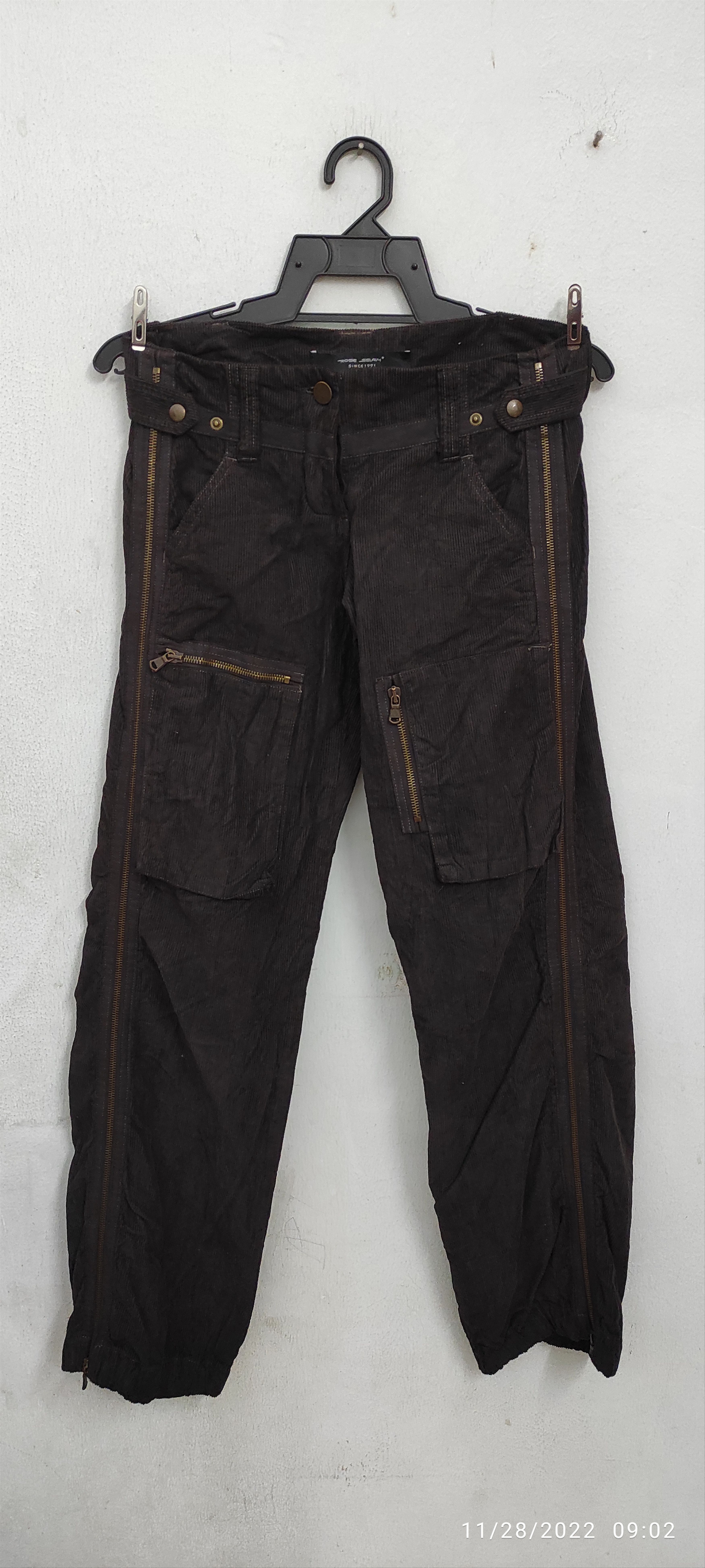 Other Archive ROSE SELAVY Parachute zippers velour trousers Size 26" / US 2 / IT 38 - 1 Thumbnail