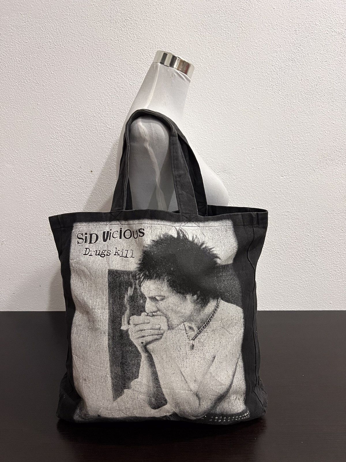 Band Tees Sid Vicious Drugs Kill Tote Bag Size ONE SIZE - 2 Thumbnail