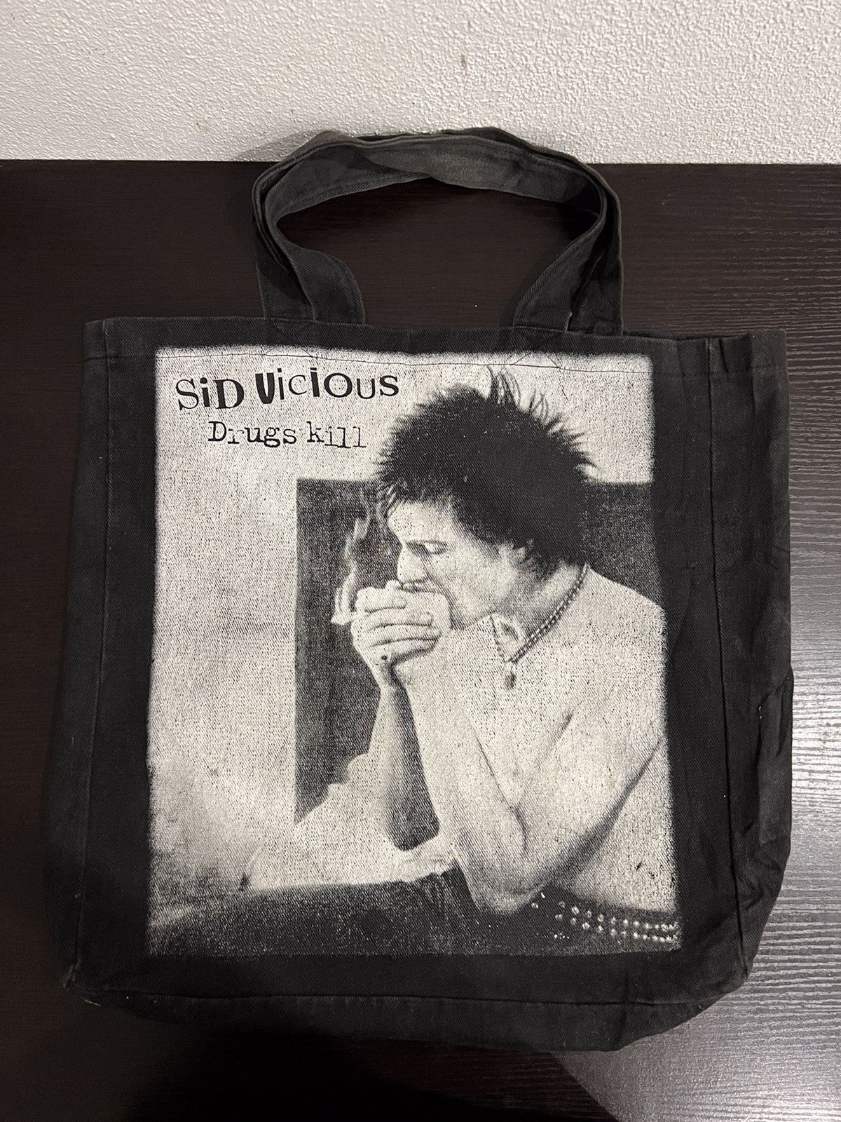 Band Tees Sid Vicious Drugs Kill Tote Bag Size ONE SIZE - 3 Thumbnail