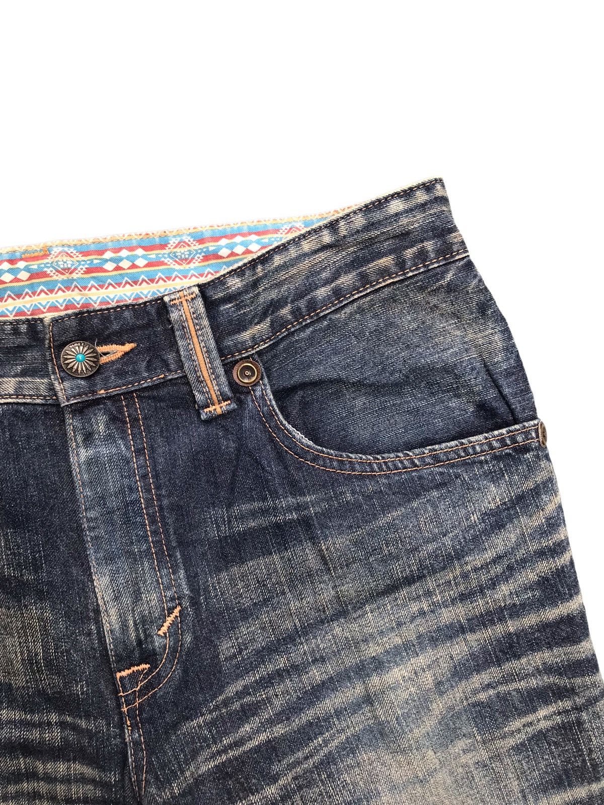 If Six Was Nine SICK DISTRESSED💥Edwin Faded Denim Jeans Pants Size US 35 - 6 Thumbnail