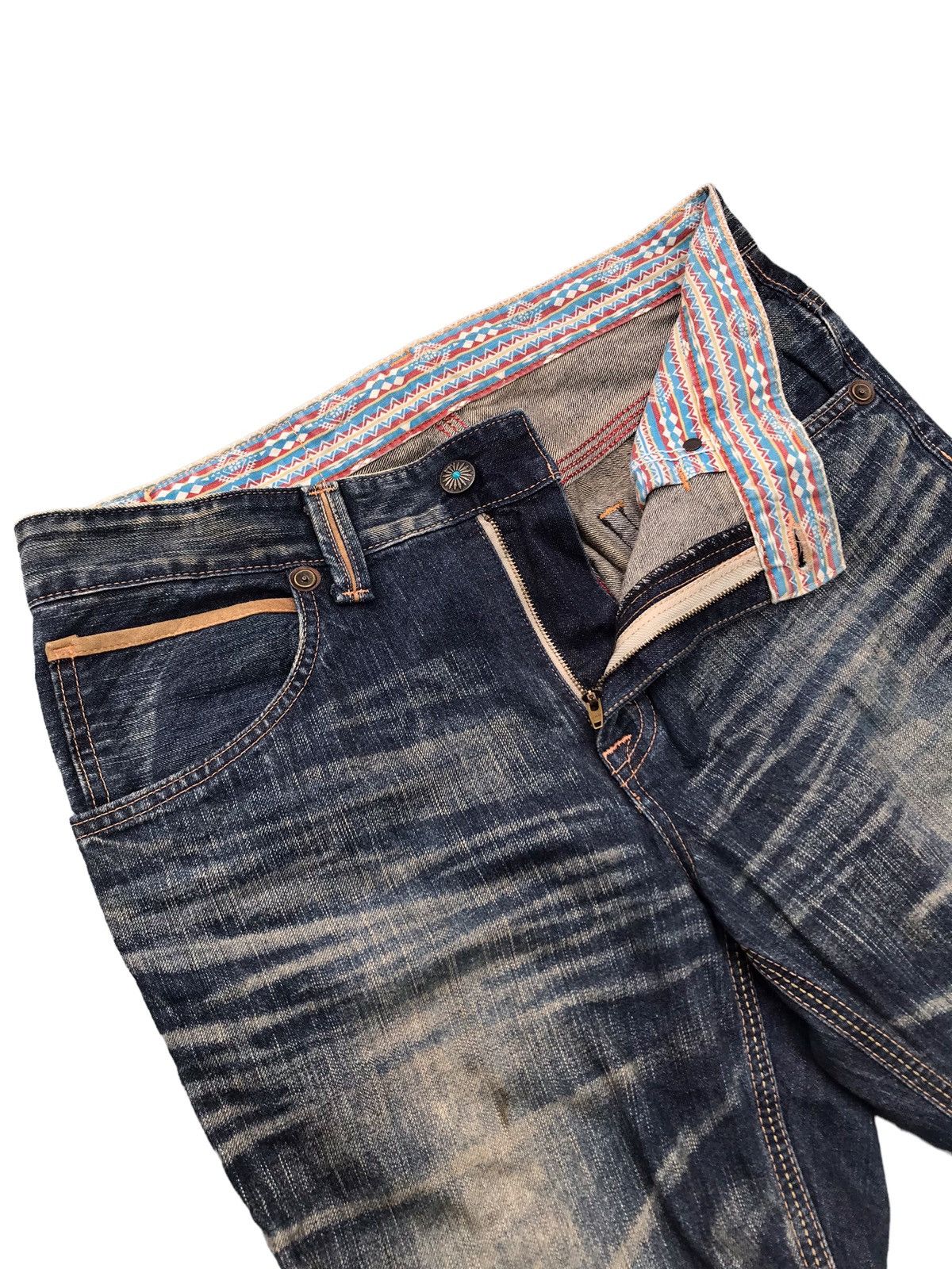 If Six Was Nine SICK DISTRESSED💥Edwin Faded Denim Jeans Pants Size US 35 - 13 Thumbnail