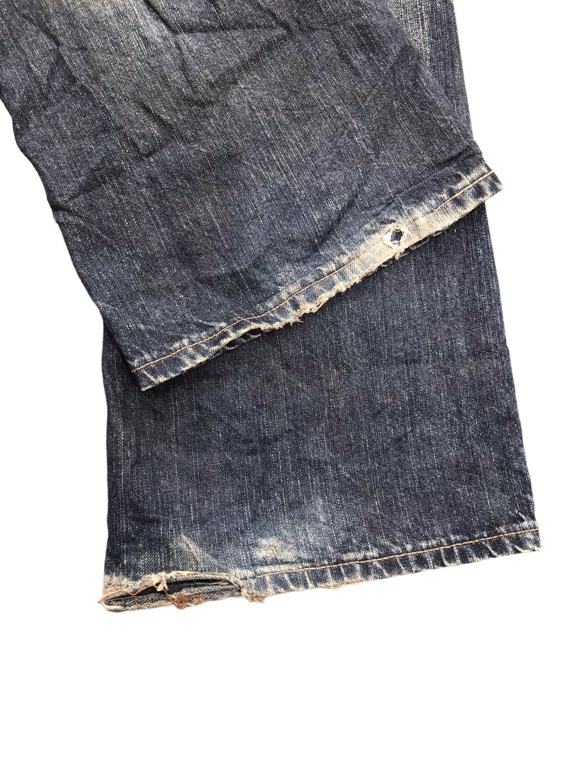 If Six Was Nine SICK DISTRESSED💥Edwin Faded Denim Jeans Pants Size US 35 - 8 Thumbnail