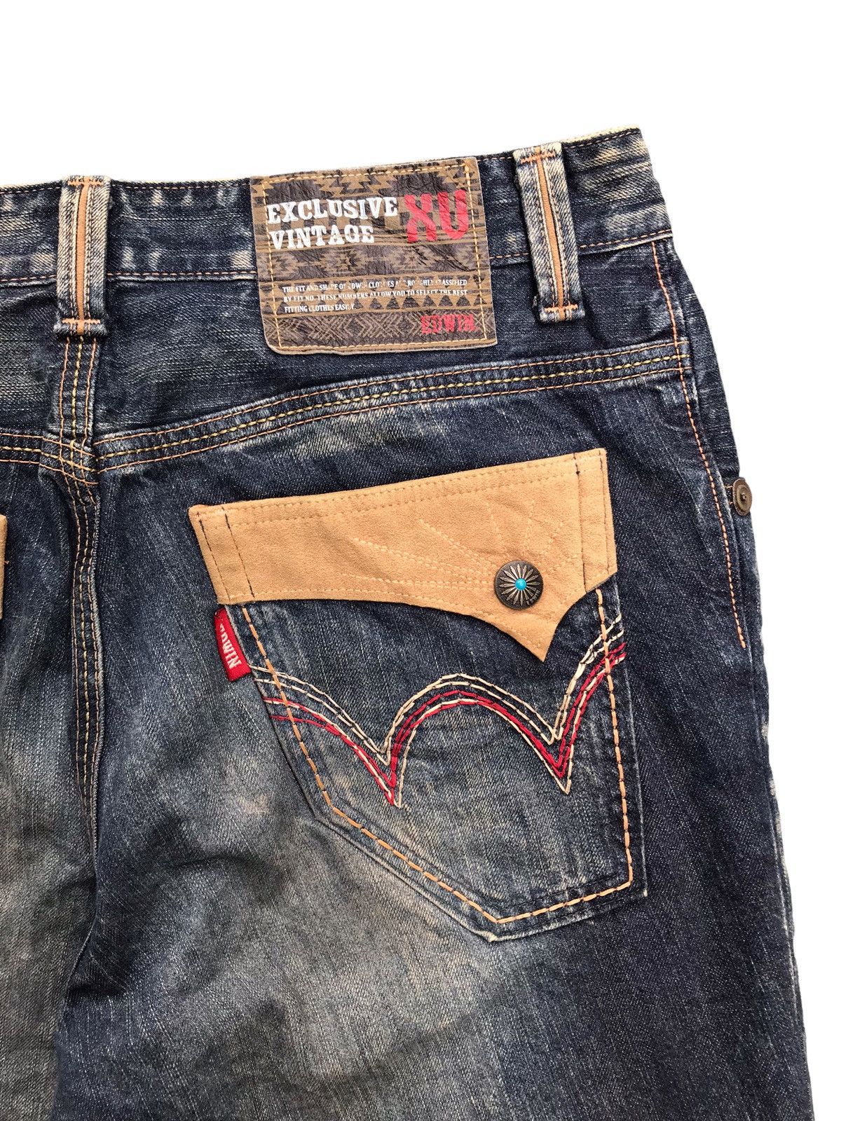 If Six Was Nine SICK DISTRESSED💥Edwin Faded Denim Jeans Pants Size US 35 - 11 Thumbnail
