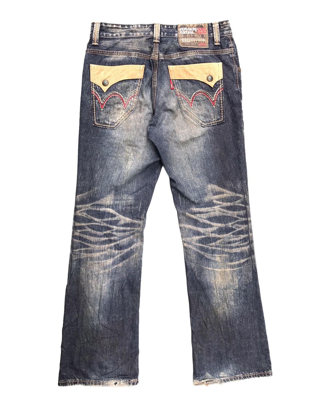 If Six Was Nine SICK DISTRESSED💥Edwin Faded Denim Jeans Pants Size US 35 - 7 Thumbnail