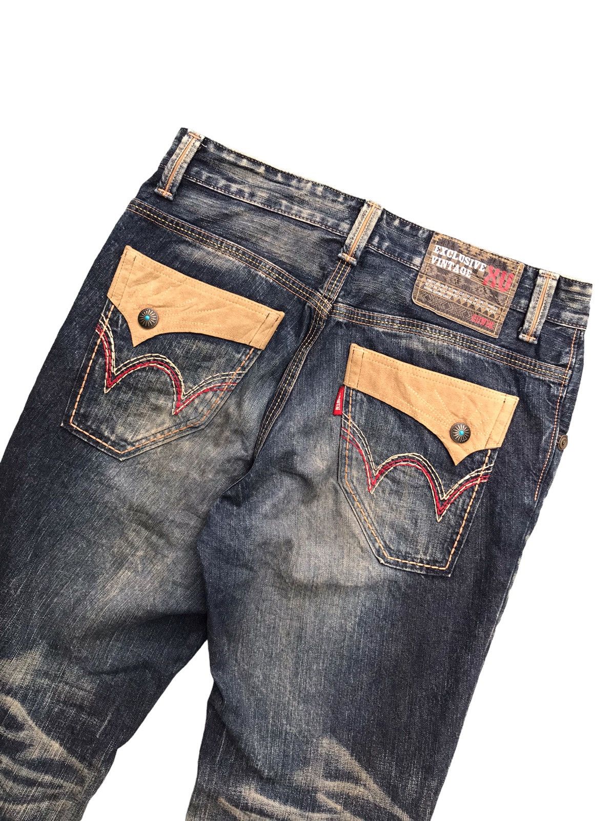 If Six Was Nine SICK DISTRESSED💥Edwin Faded Denim Jeans Pants Size US 35 - 9 Thumbnail
