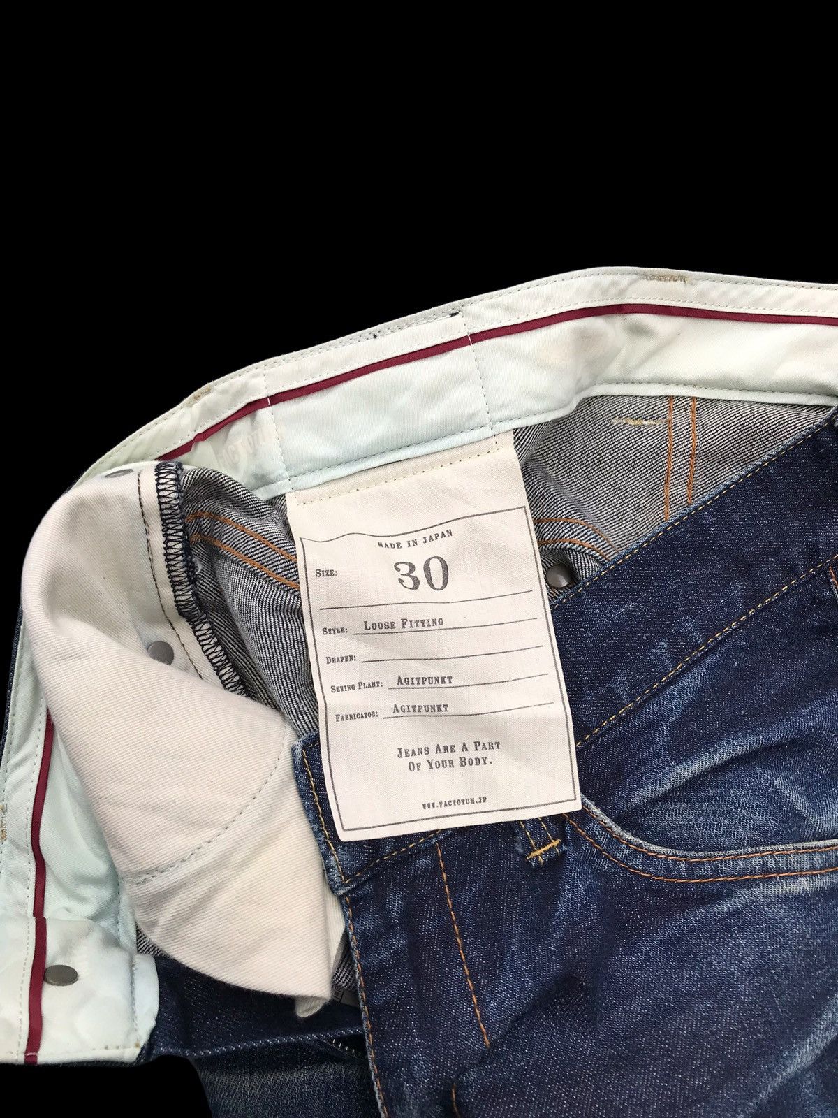 FACTOTUM × If Six Was Nine RARE💥Crazy Faded Japanese Indigo Blue Denim Jeans Size US 31 - 17 Thumbnail