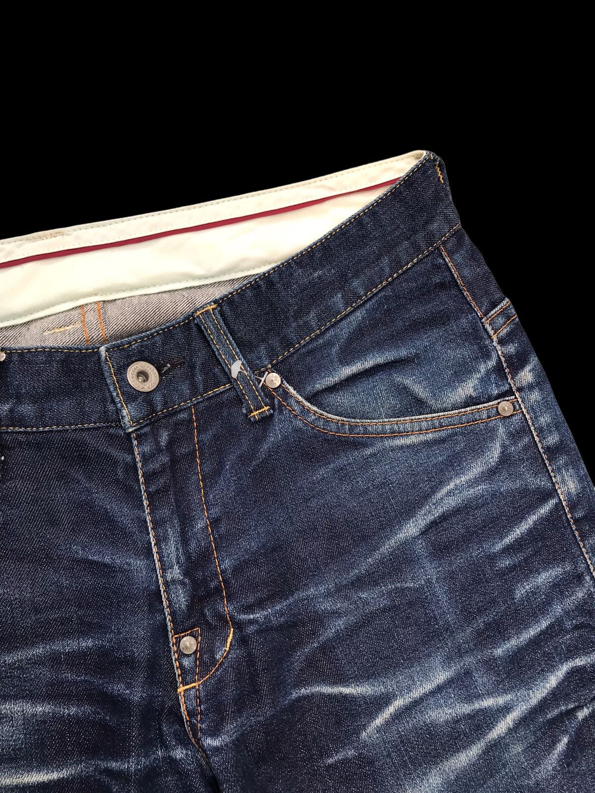 FACTOTUM × If Six Was Nine RARE💥Crazy Faded Japanese Indigo Blue Denim Jeans Size US 31 - 6 Thumbnail