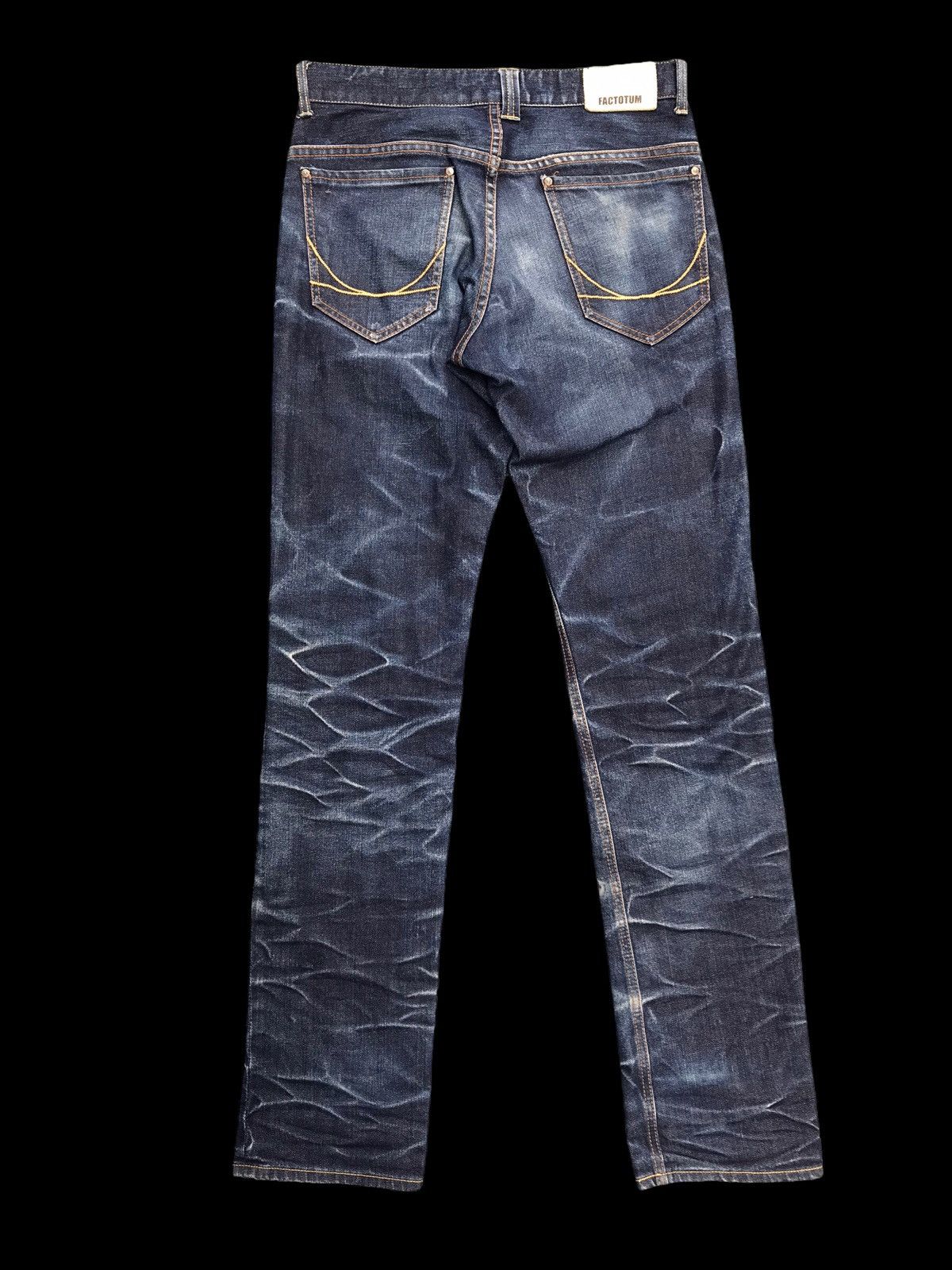 FACTOTUM × If Six Was Nine RARE💥Crazy Faded Japanese Indigo Blue Denim Jeans Size US 31 - 7 Thumbnail