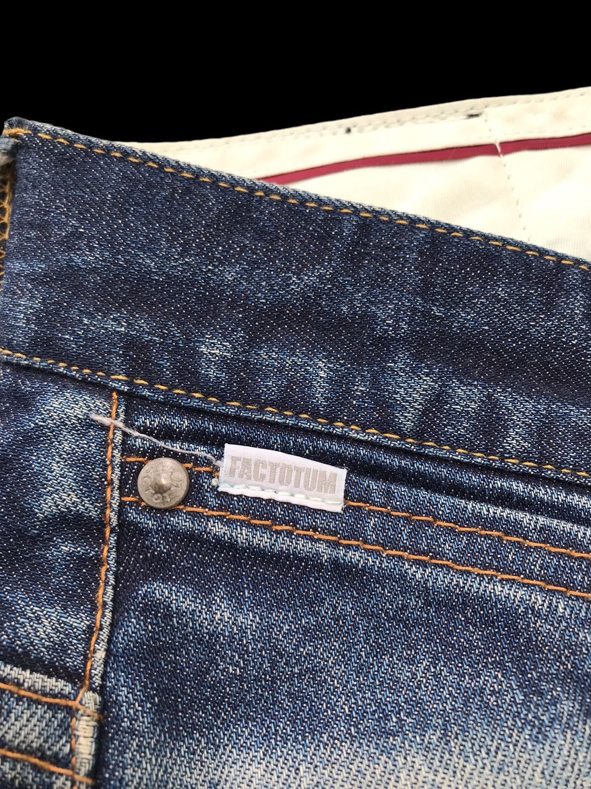 FACTOTUM × If Six Was Nine RARE💥Crazy Faded Japanese Indigo Blue Denim Jeans Size US 31 - 15 Thumbnail