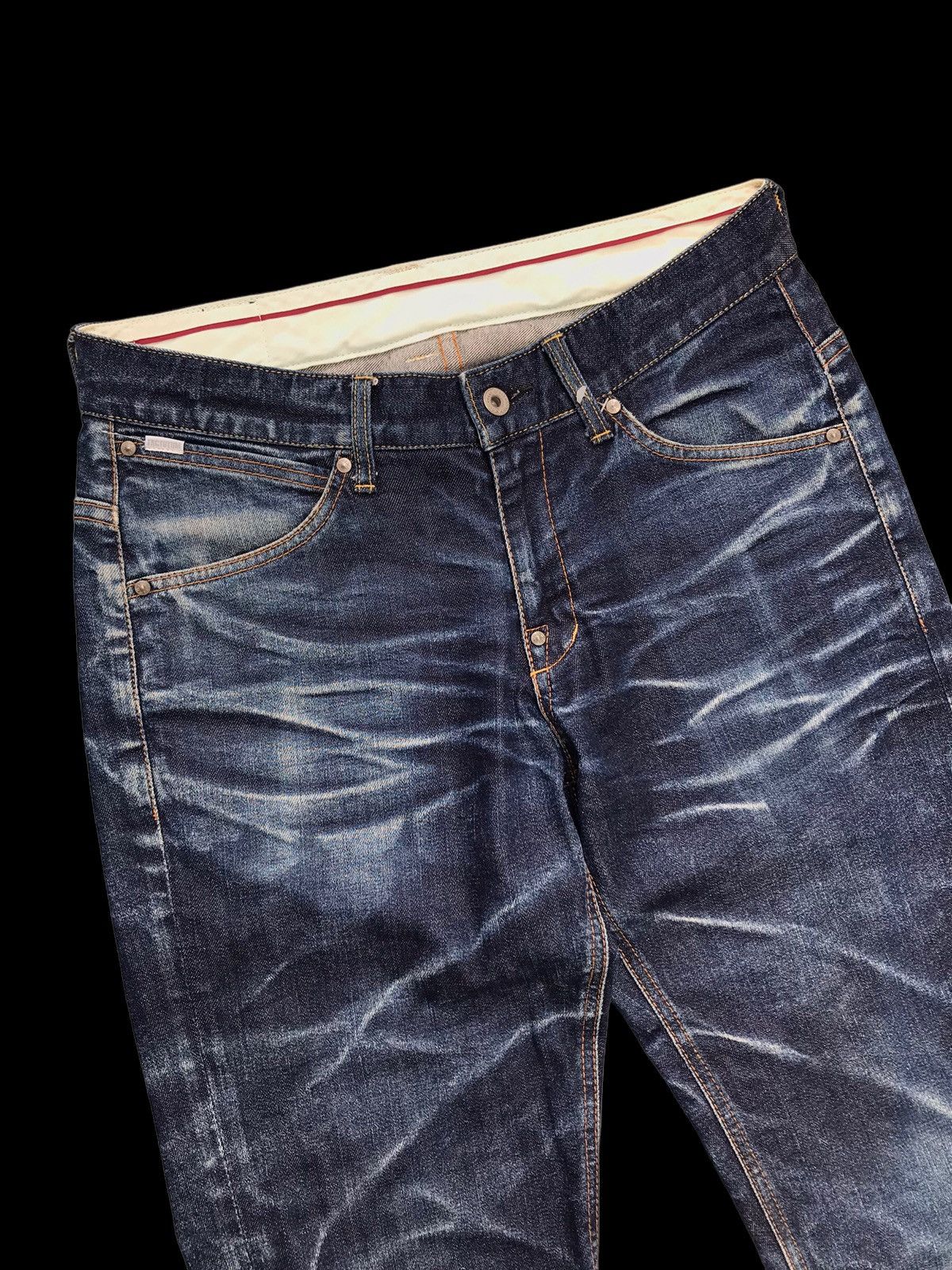 FACTOTUM × If Six Was Nine RARE💥Crazy Faded Japanese Indigo Blue Denim Jeans Size US 31 - 4 Thumbnail