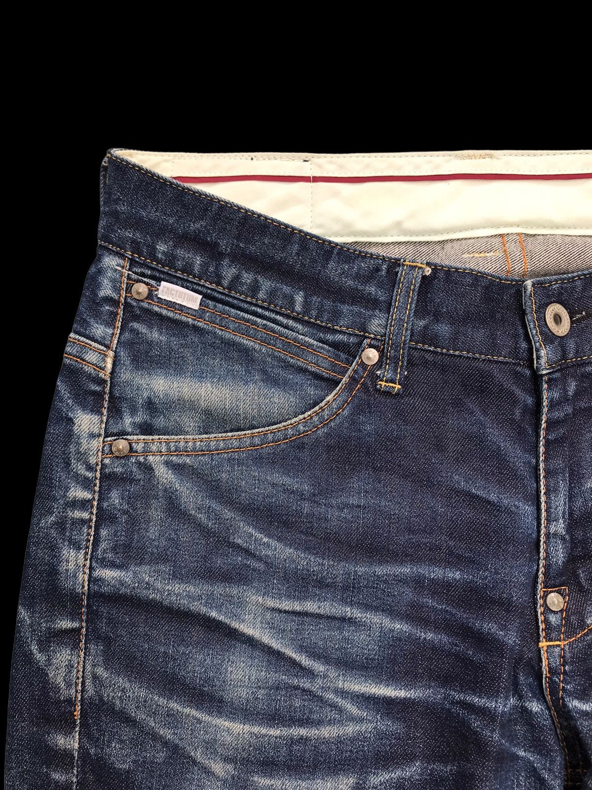 FACTOTUM × If Six Was Nine RARE💥Crazy Faded Japanese Indigo Blue Denim Jeans Size US 31 - 5 Thumbnail