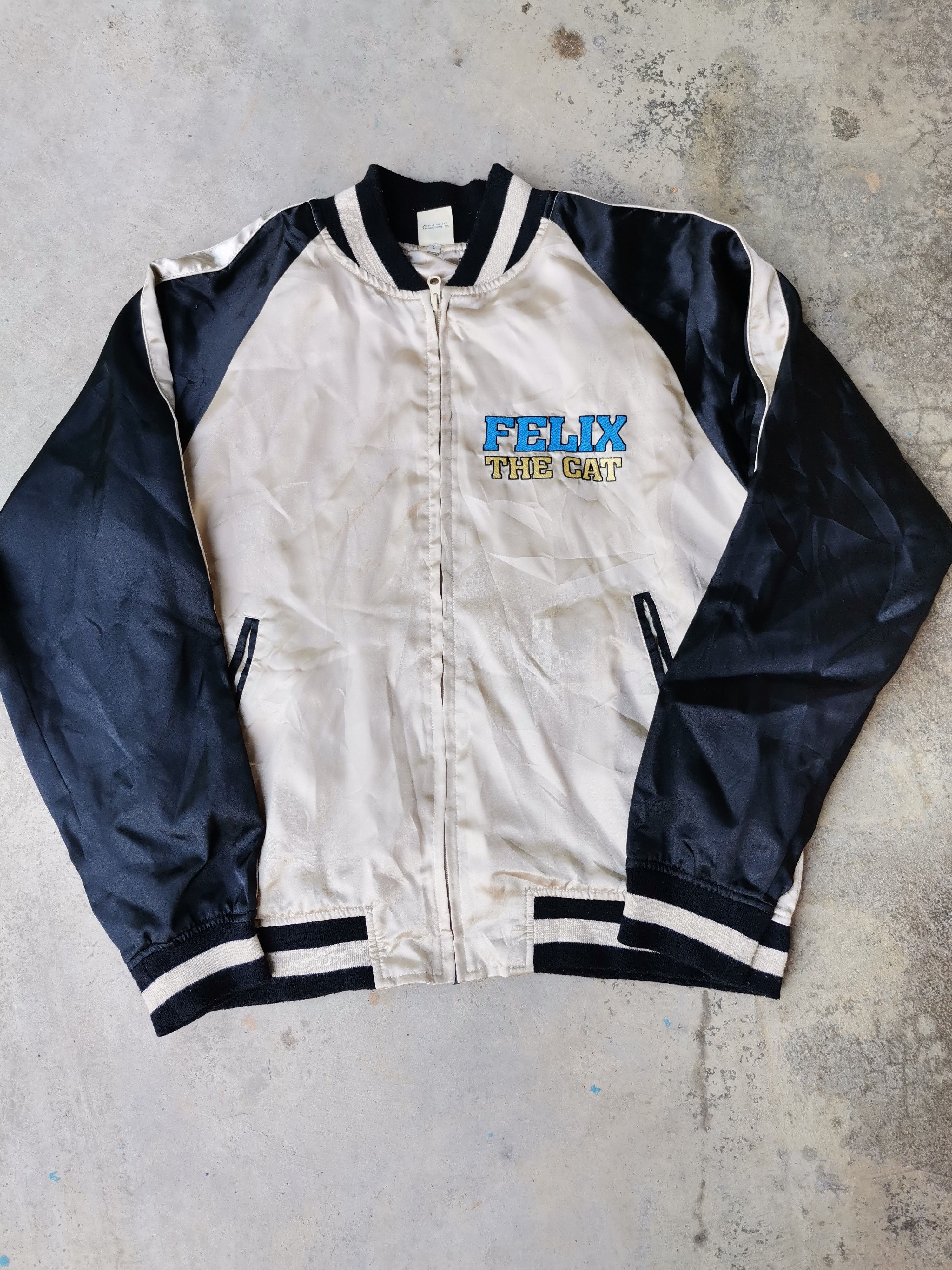 Cartoon Network Felix The Cat Nylon Sukajan Jacket Size US L / EU 52-54 / 3 - 2 Thumbnail
