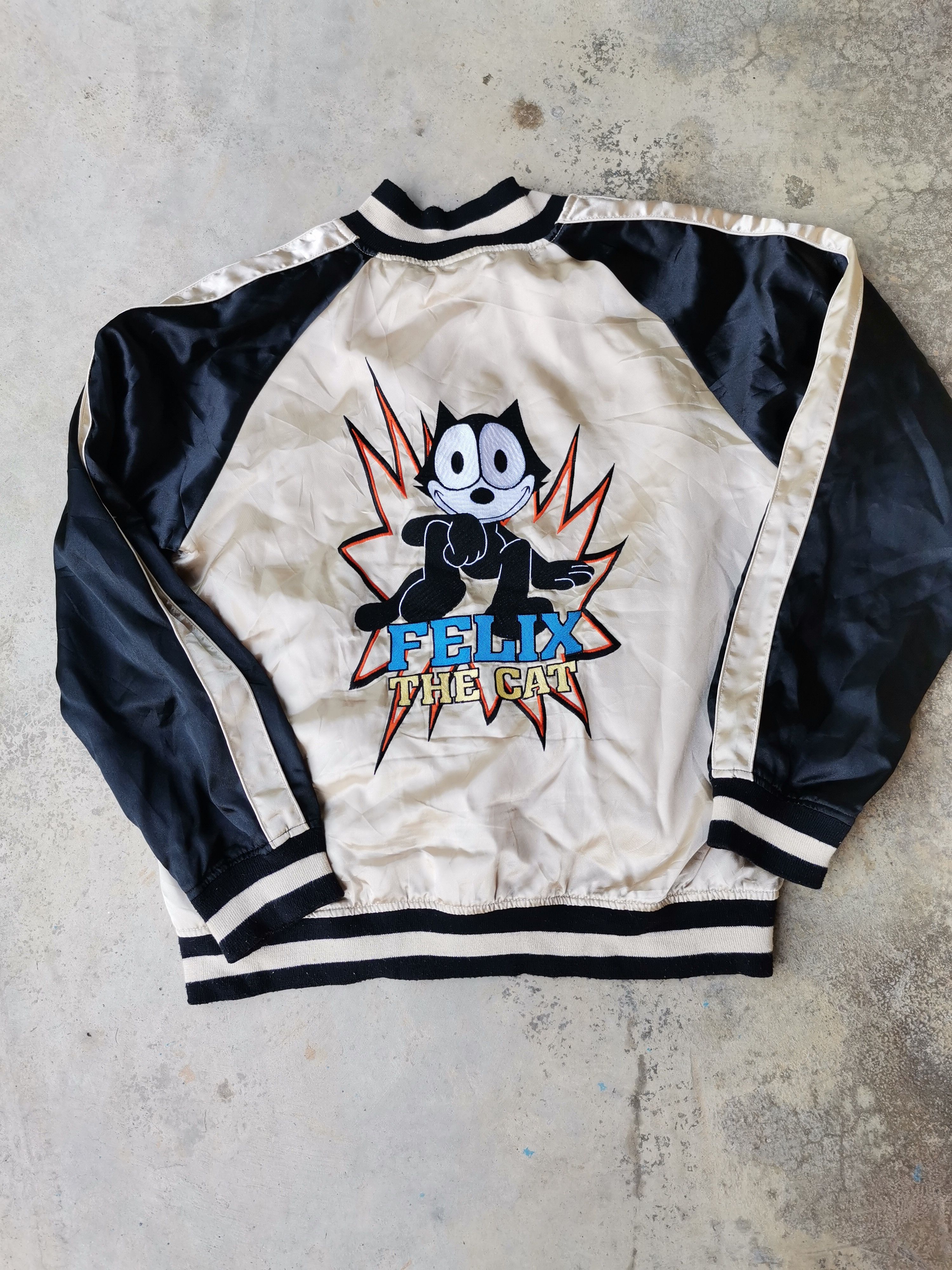 Cartoon Network Felix The Cat Nylon Sukajan Jacket Size US L / EU 52-54 / 3 - 1 Thumbnail