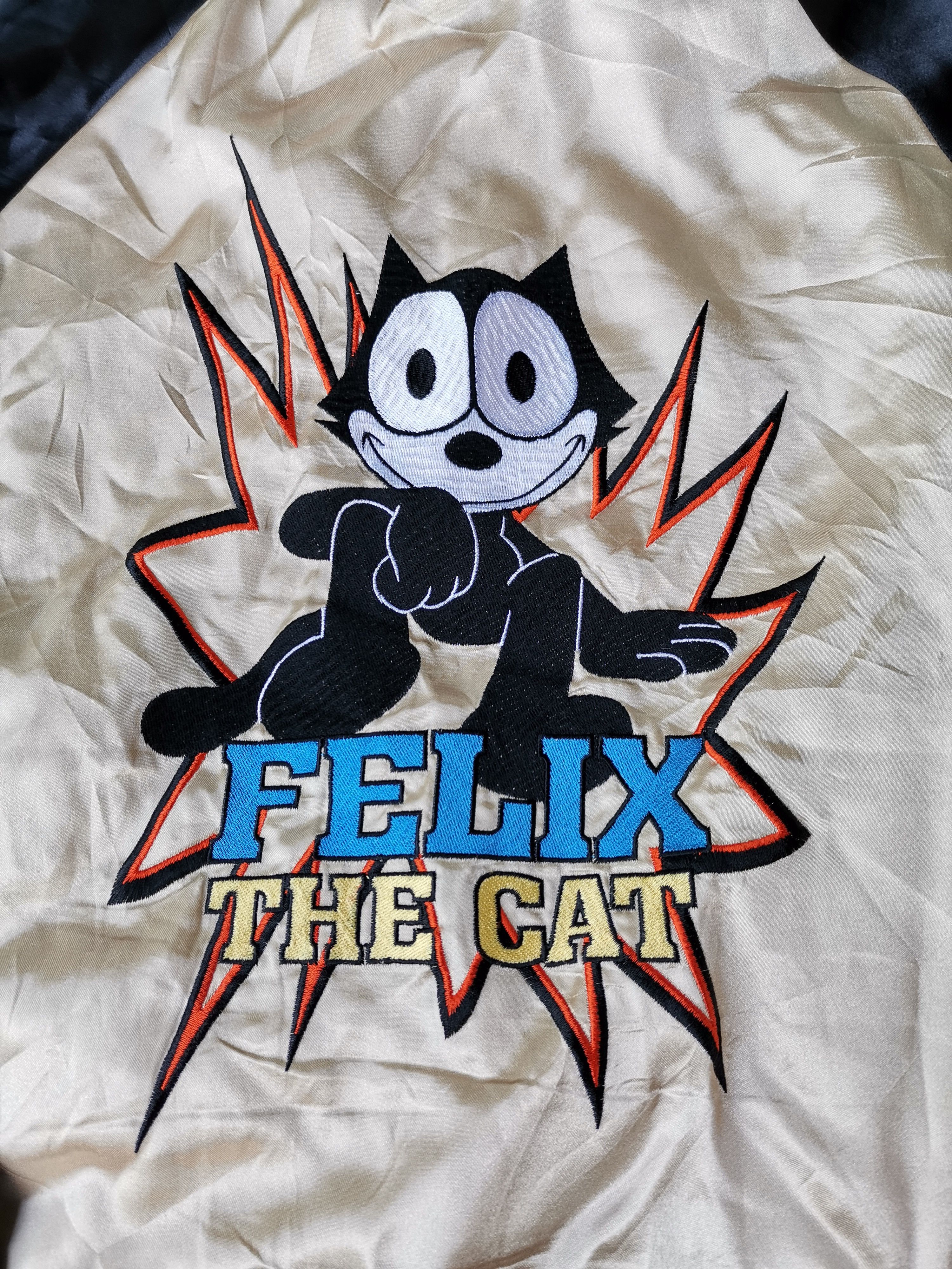 Cartoon Network Felix The Cat Nylon Sukajan Jacket Size US L / EU 52-54 / 3 - 3 Thumbnail