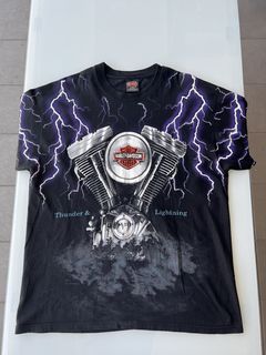 Vintage Vintage lightning Harley Davidson shirt | Grailed