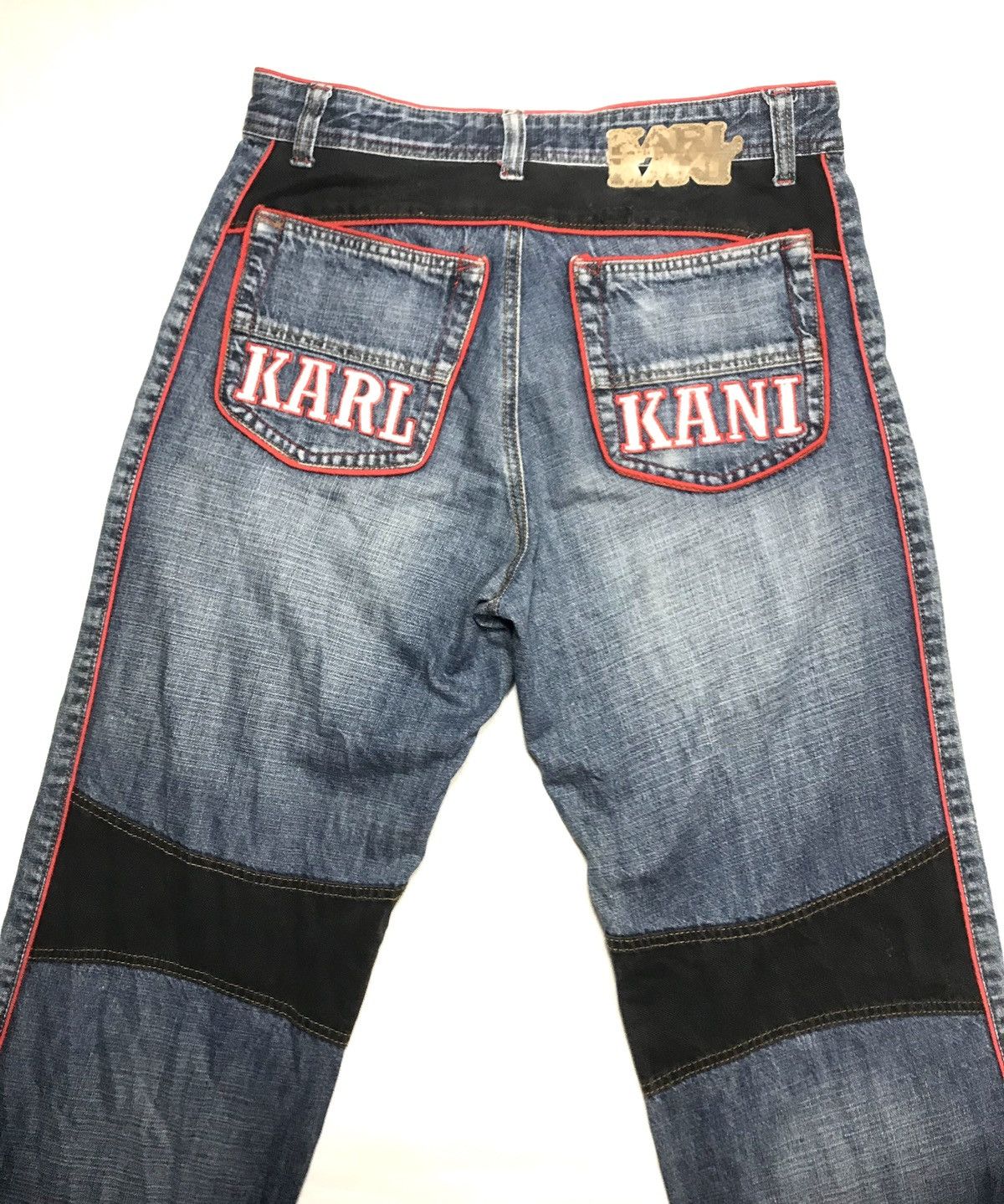 Vintage Vintage 90s wide leg baggy Karl Kani Sculpt Embroi Patch Den Size US 32 / EU 48 - 9 Thumbnail