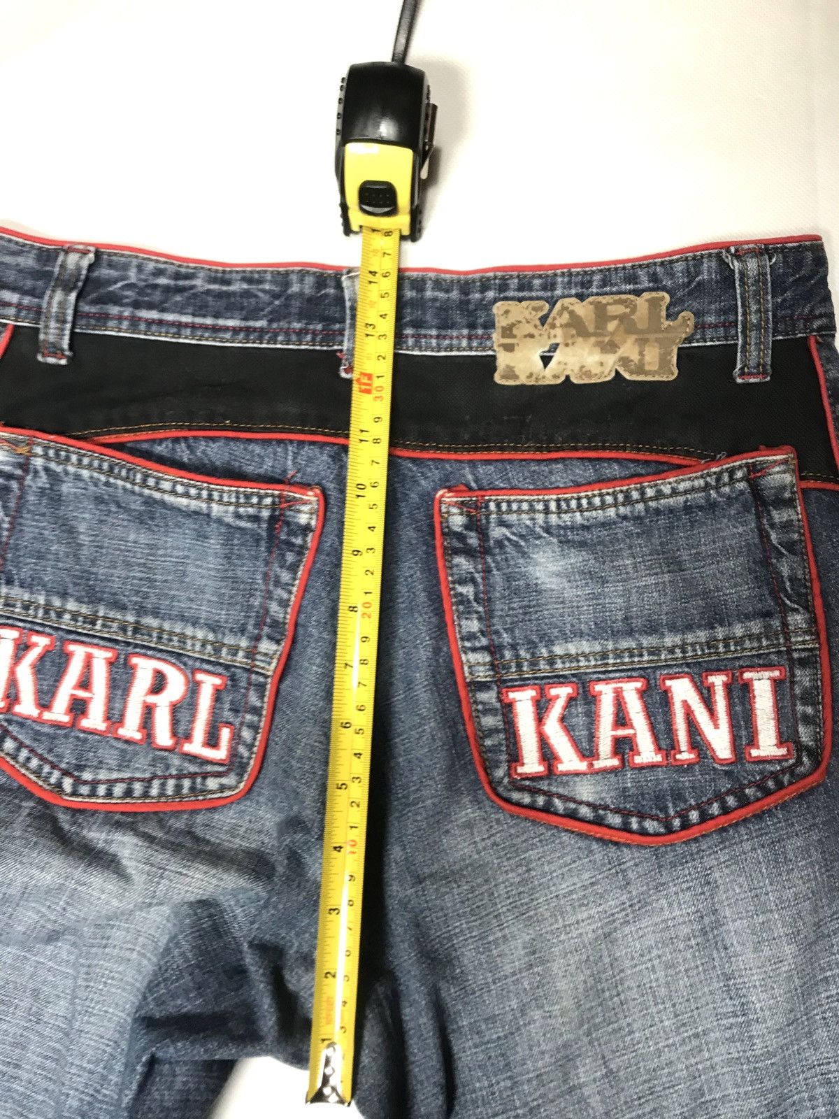 Vintage Vintage 90s wide leg baggy Karl Kani Sculpt Embroi Patch Den Size US 32 / EU 48 - 16 Thumbnail